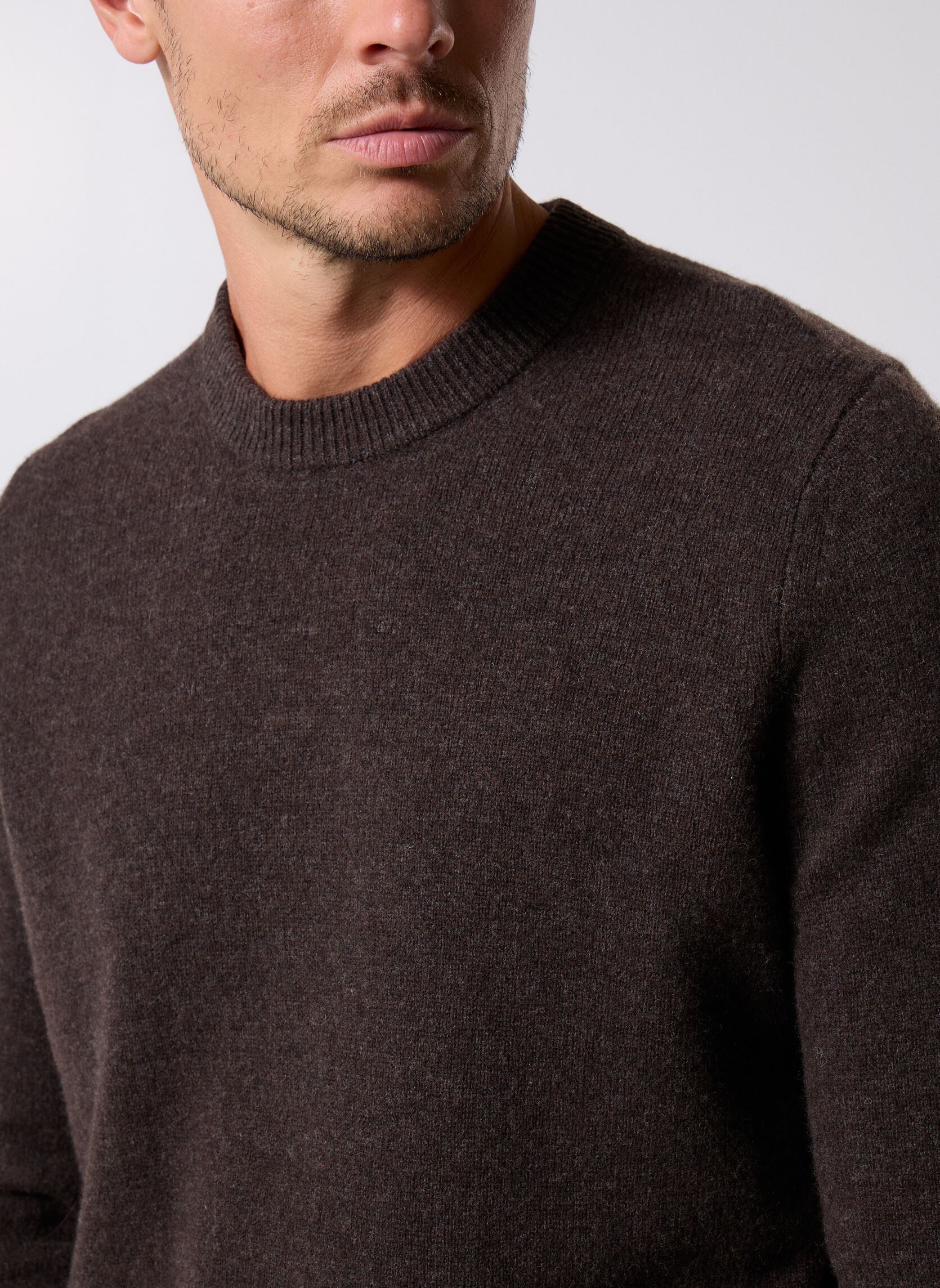 Sweats Isak Knit Sweater 15010 homme marron Samsoe Samsoe Sweats Isak Knit Sweater 15010 homme marron Turkish Coffee