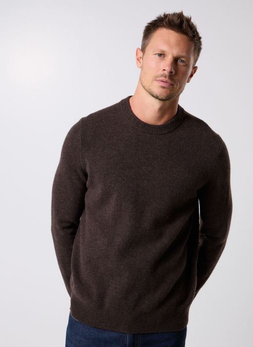 Samsoe Samsoe Sweatshirts Isak Knit Sweater 15010 heren bruin