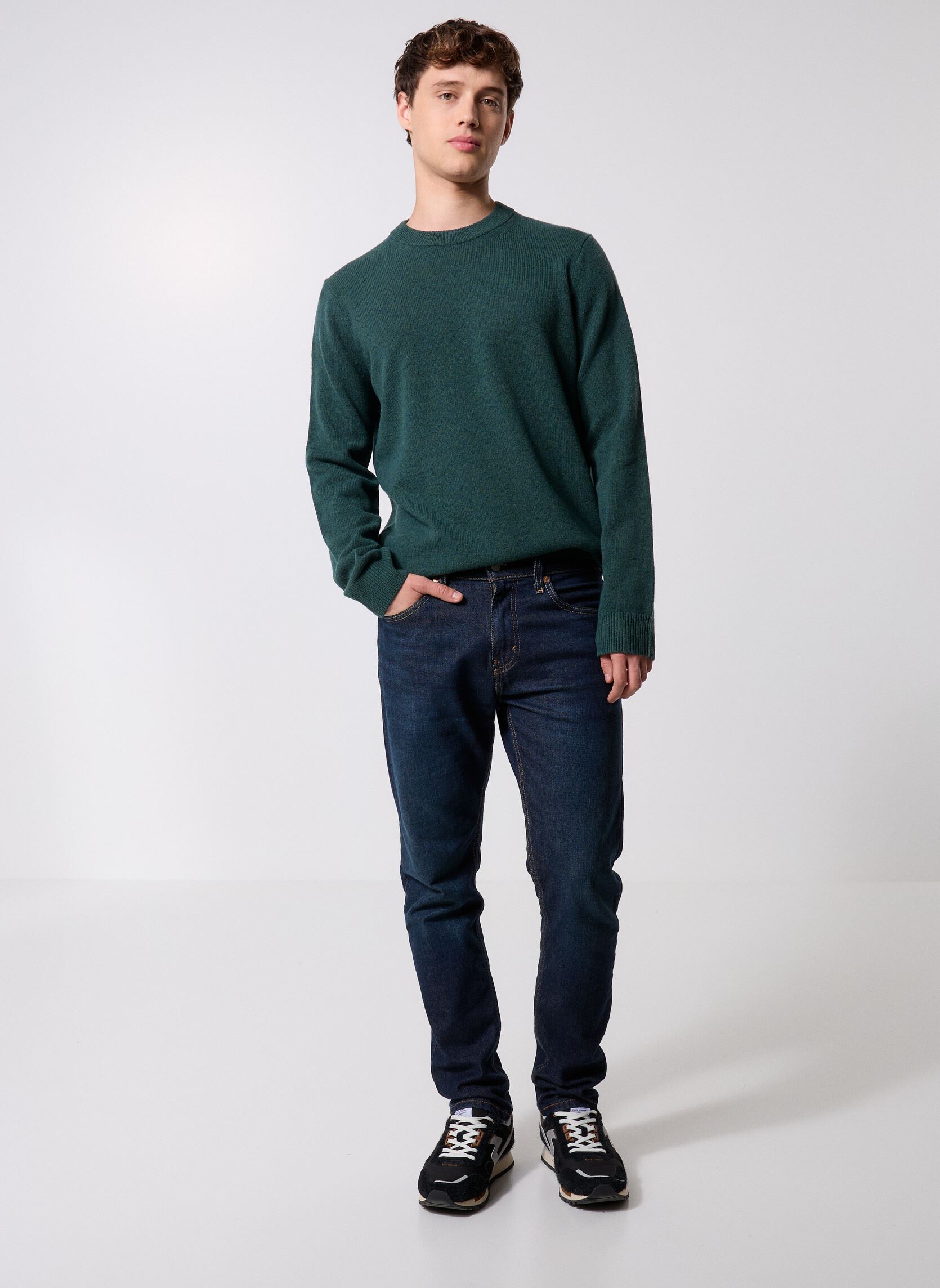 Sweats Isak Knit Sweater 15010 homme vert Samsoe Samsoe Sweats Isak Knit Sweater 15010 homme vert Green Gables