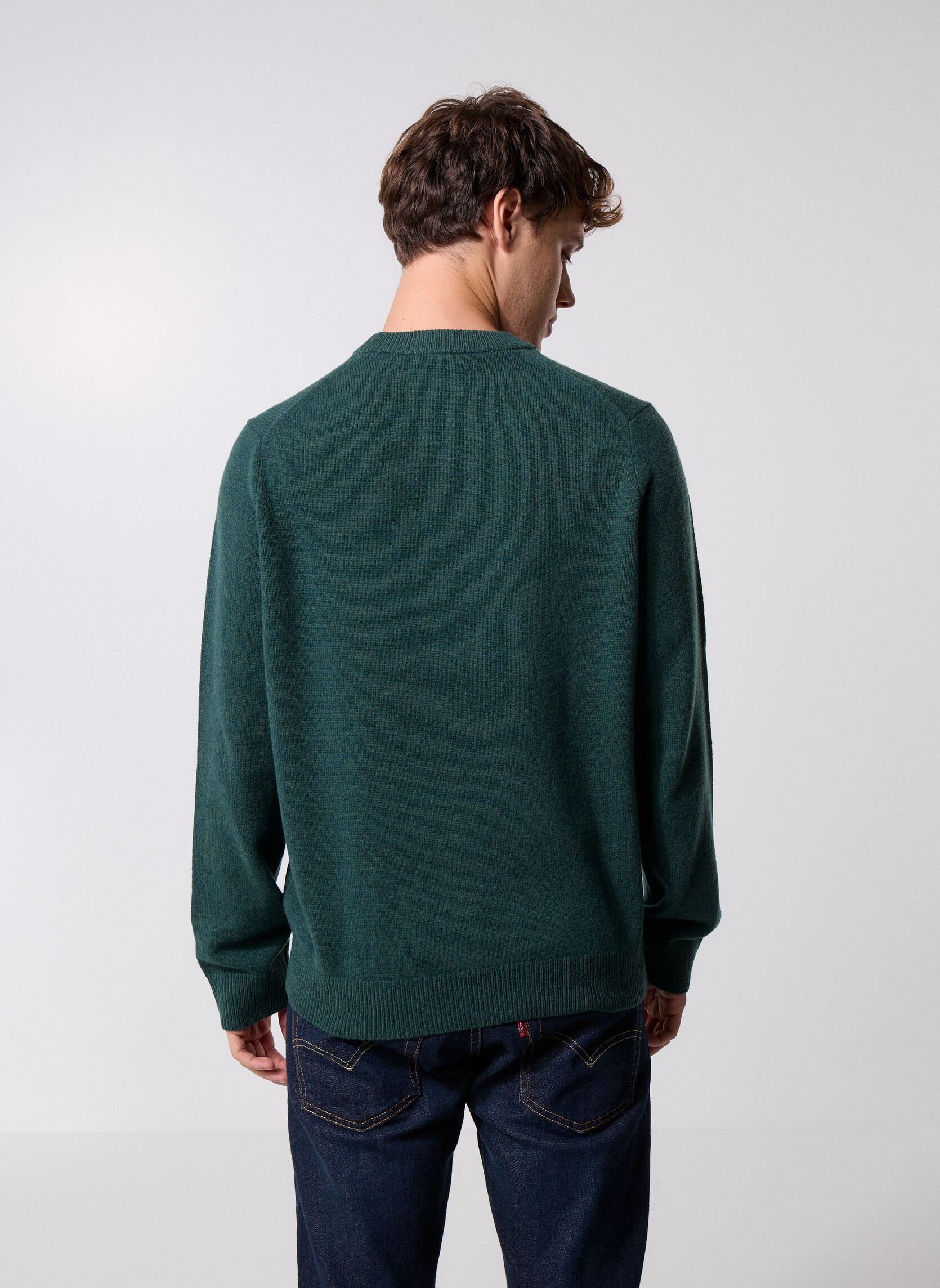 Sweats Isak Knit Sweater 15010 homme vert Samsoe Samsoe Sweats Isak Knit Sweater 15010 homme vert Green Gables