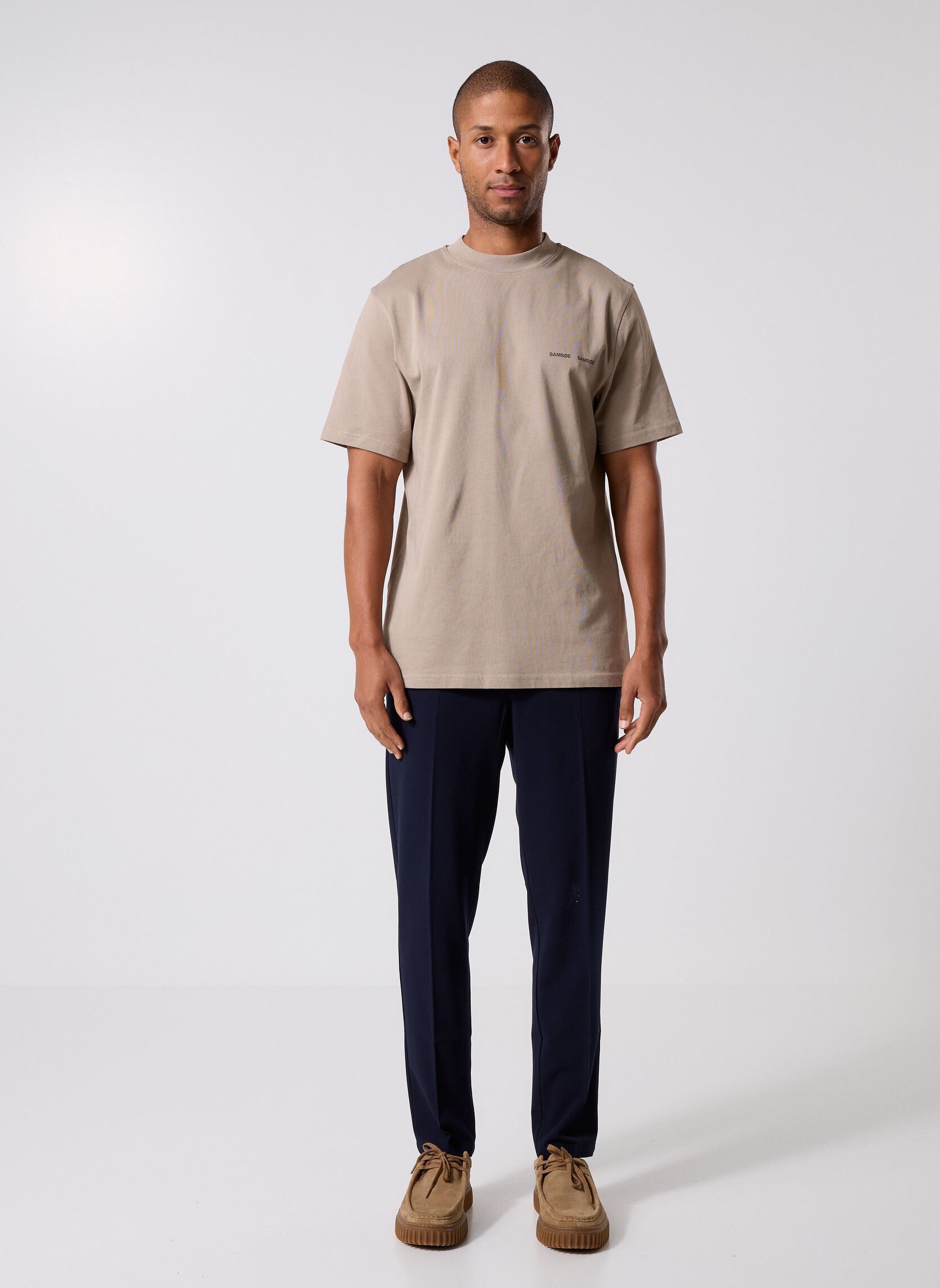 Kurzarm-T-Shirts Norsbro t-shirt 6024 herren beige Samsoe Samsoe Kurzarm-T-Shirts Norsbro t-shirt 6024 herren beige Elephant Skin