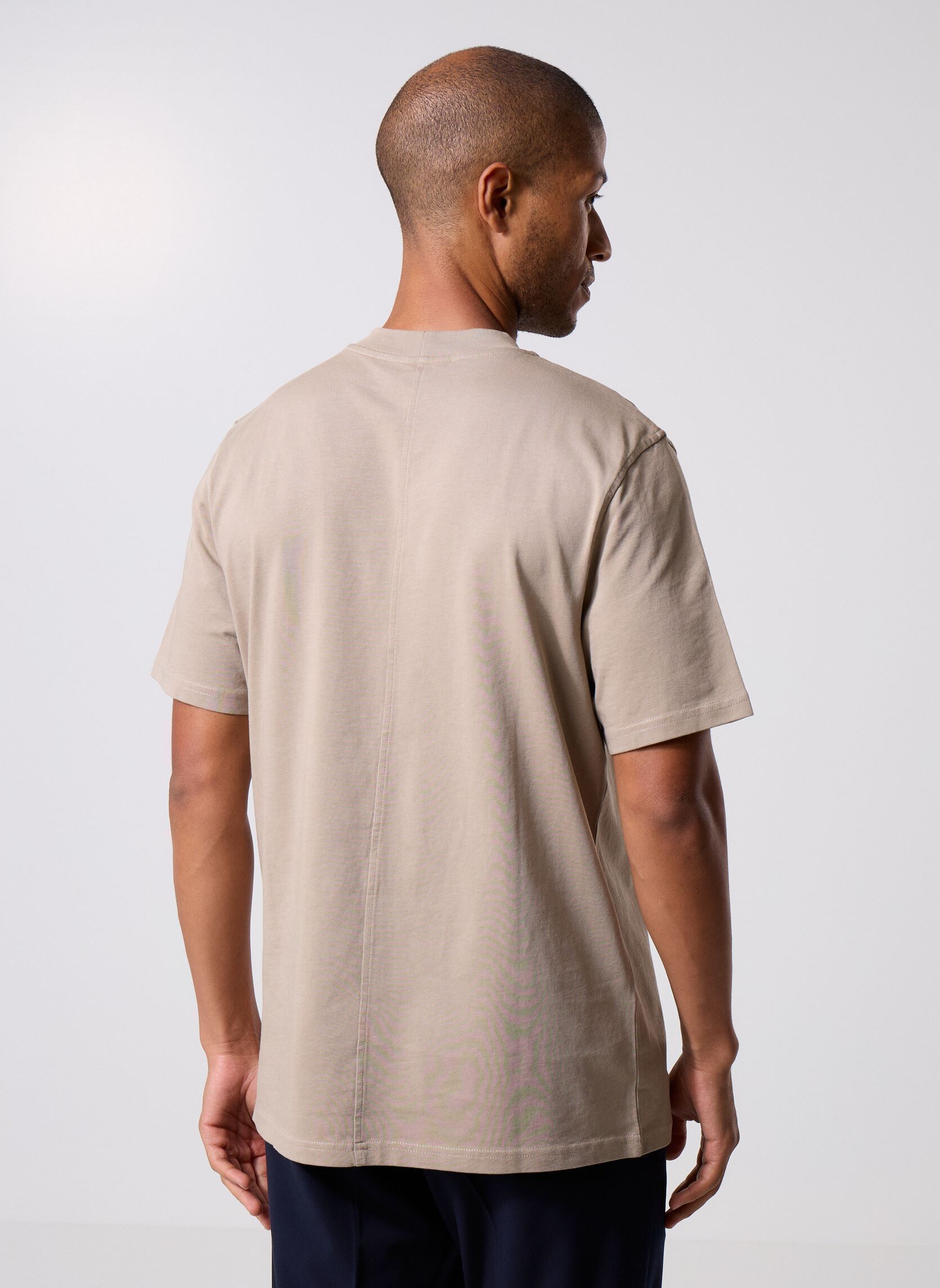 Kurzarm-T-Shirts Norsbro t-shirt 6024 herren beige Samsoe Samsoe Kurzarm-T-Shirts Norsbro t-shirt 6024 herren beige Elephant Skin