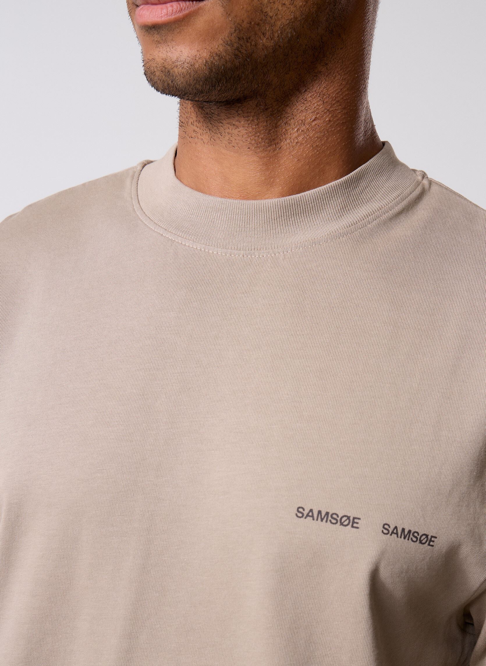 Kurzarm-T-Shirts Norsbro t-shirt 6024 herren beige Samsoe Samsoe Kurzarm-T-Shirts Norsbro t-shirt 6024 herren beige Elephant Skin