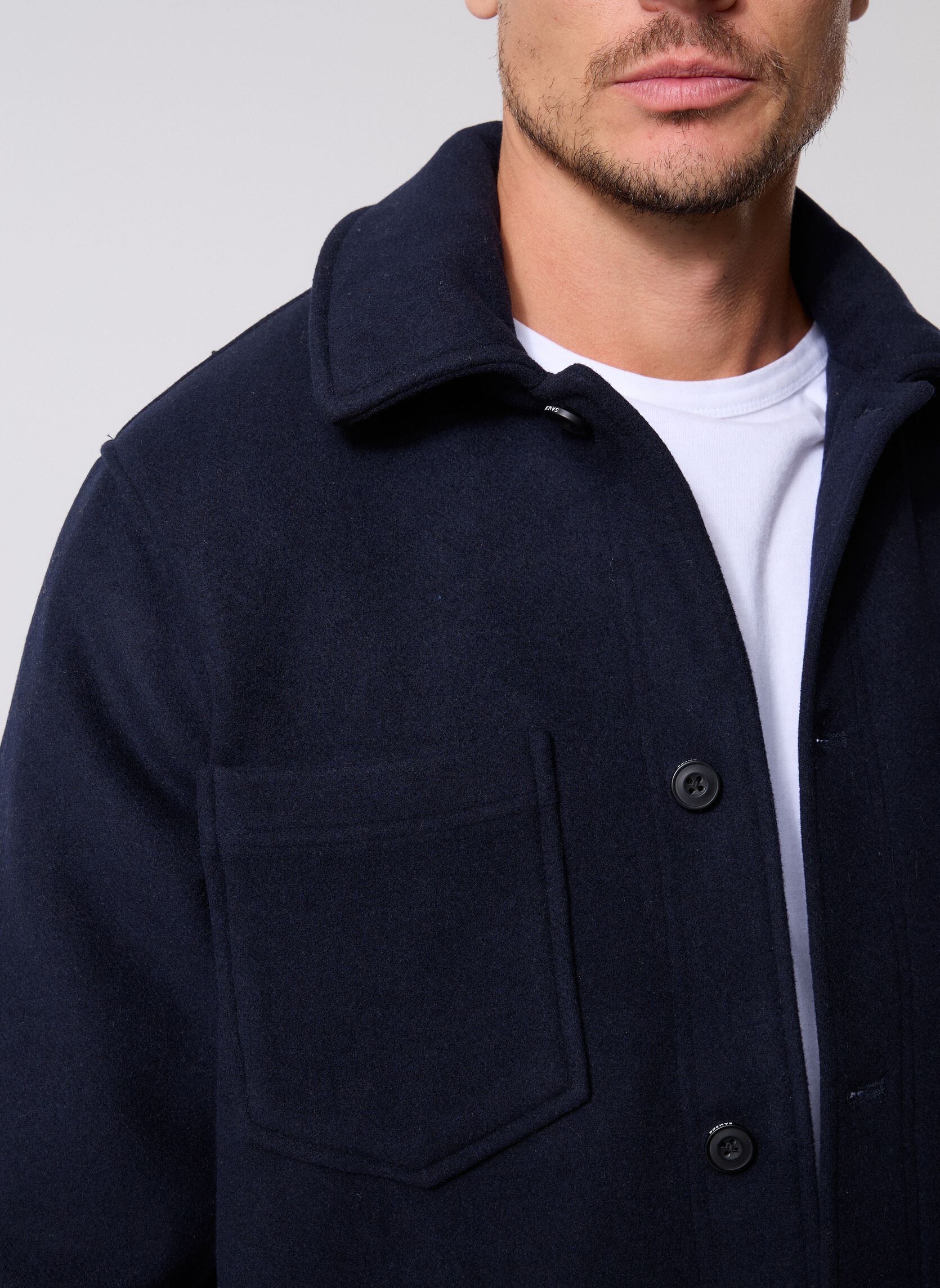 Jacken Pally shirt jacket 14163 herren blau Samsoe Samsoe Jacken Pally shirt jacket 14163 herren blau Salute