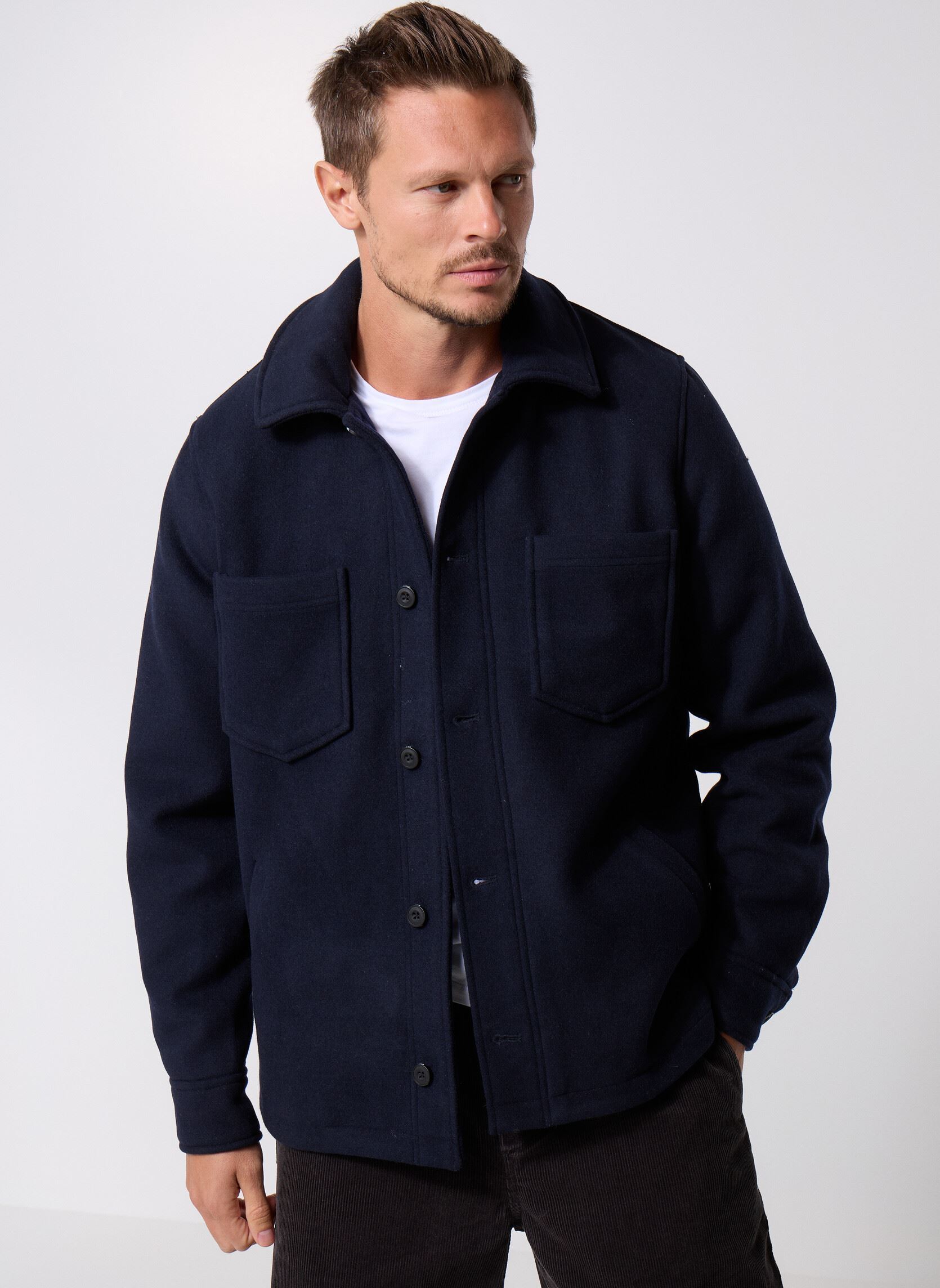 Jacken Pally shirt jacket 14163 herren blau Samsoe Samsoe Jacken Pally shirt jacket 14163 herren blau Salute