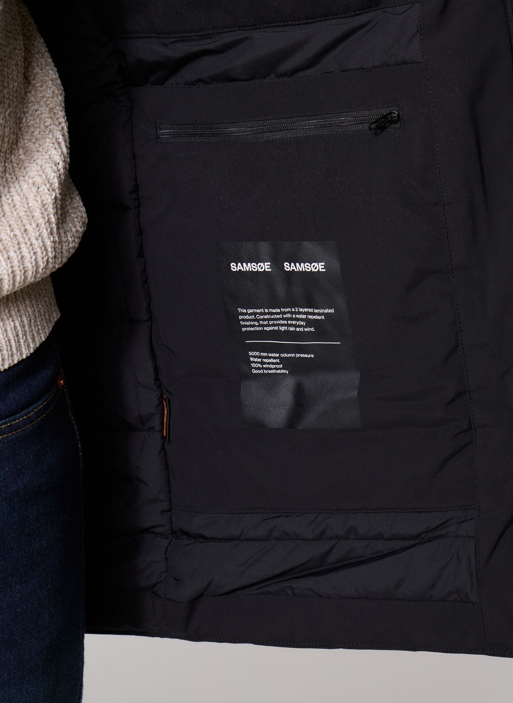 Vestes imperméables Saclaus jacket 15144 homme noir Samsoe Samsoe Vestes imperméables Saclaus jacket 15144 homme noir Black