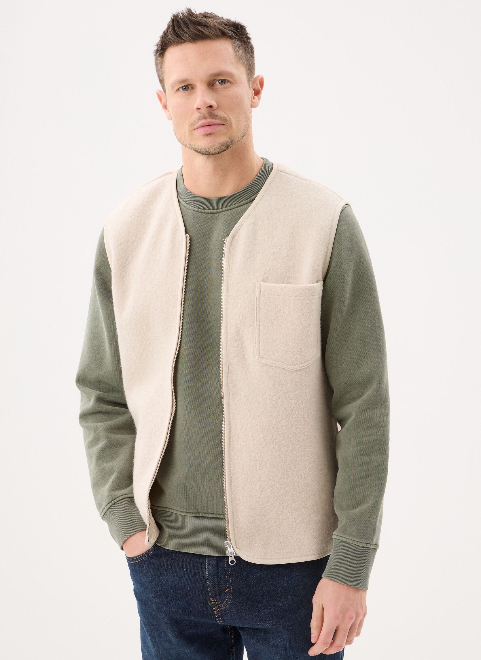 Gilets Sahannes vest 14612 homme beige Samsoe Samsoe Gilets Sahannes vest 14612 homme beige Oatmeal