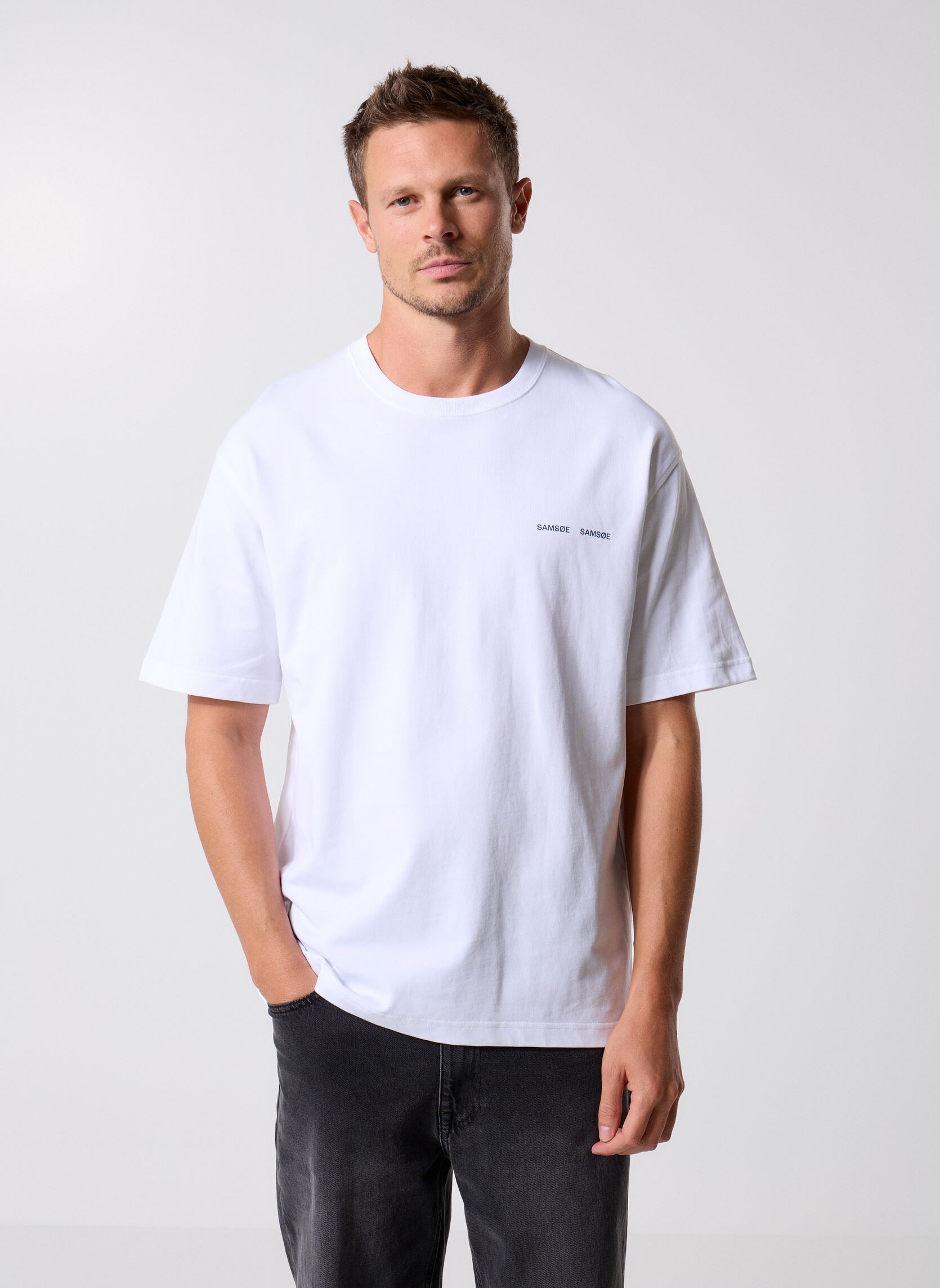 Tee-shirts manches courtes Saflorian t-shirt 11725 homme blanc Samsoe Samsoe Tee-shirts manches courtes Saflorian t-shirt 11725 homme blanc To memories