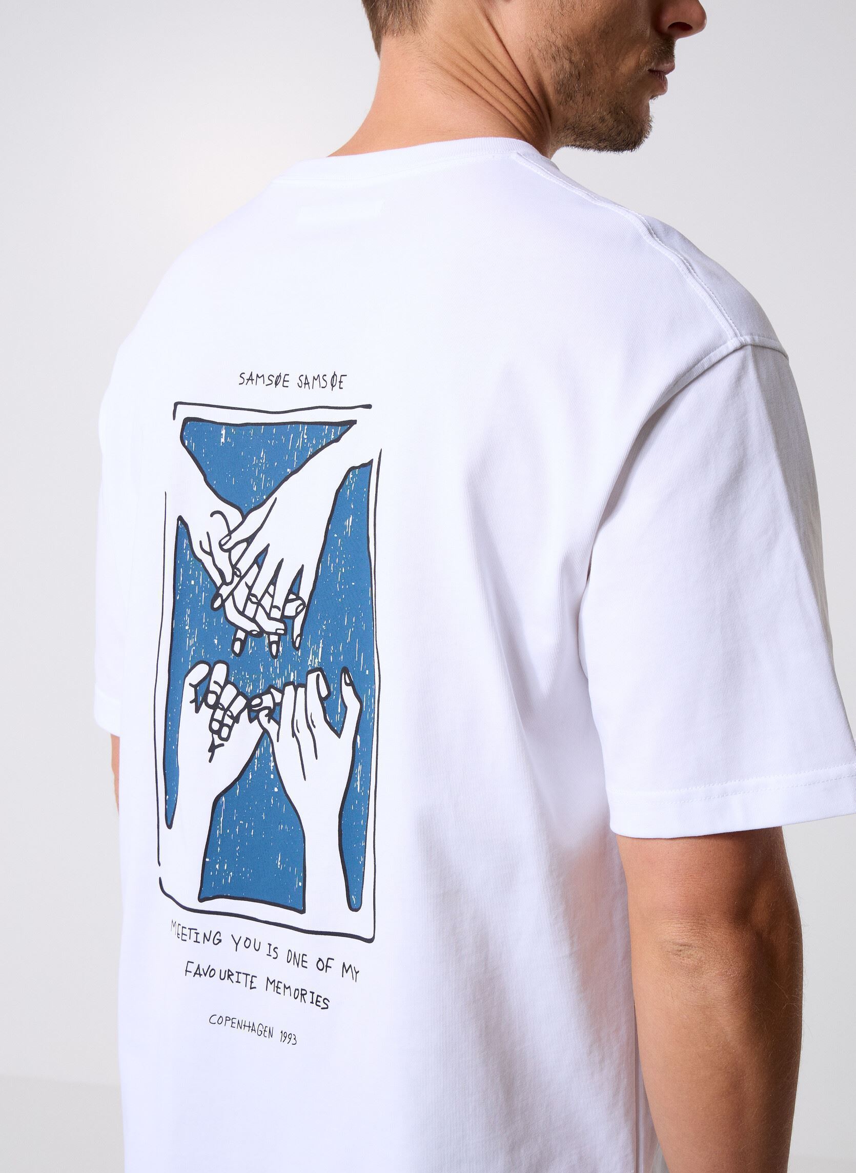 Tee-shirts manches courtes Saflorian t-shirt 11725 homme blanc Samsoe Samsoe Tee-shirts manches courtes Saflorian t-shirt 11725 homme blanc To memories