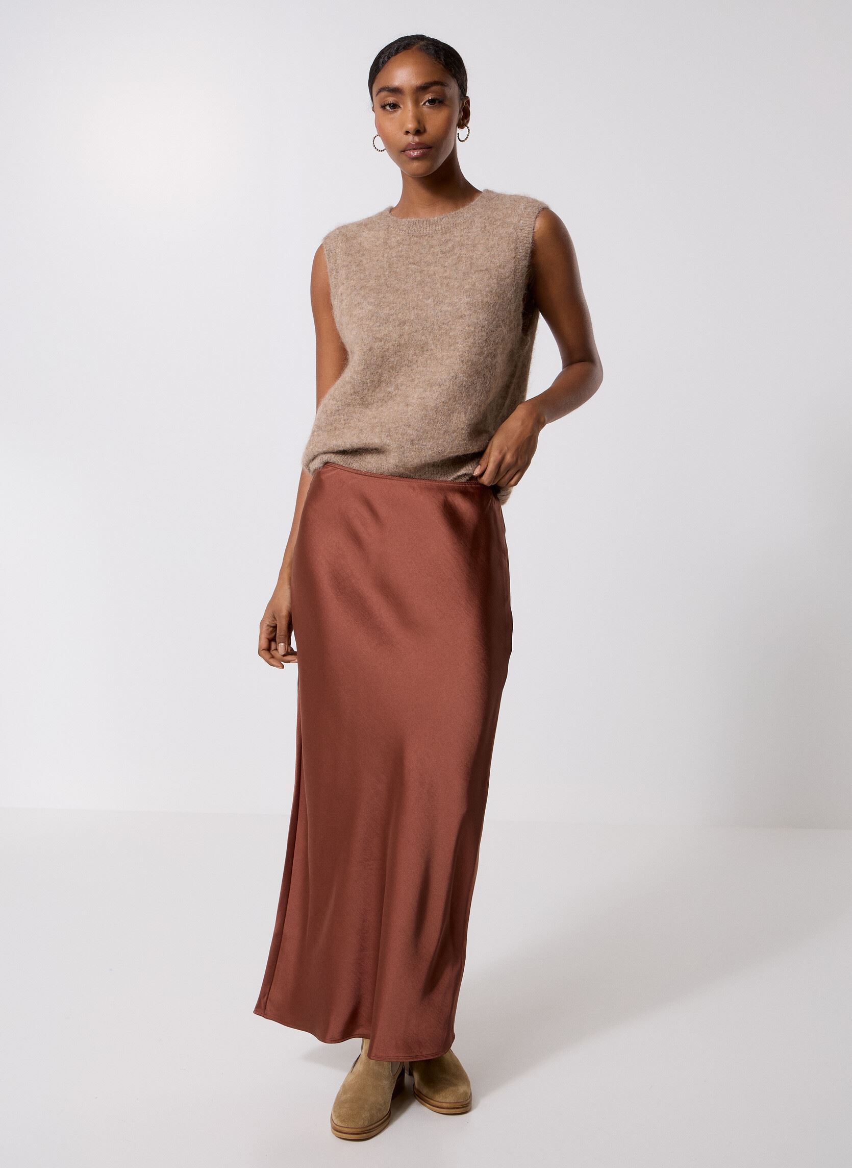 Lange Röcke Saagneta long skirt 12956 damen orange Samsoe Samsoe Lange Röcke Saagneta long skirt 12956 damen orange TORTOISE SHELL