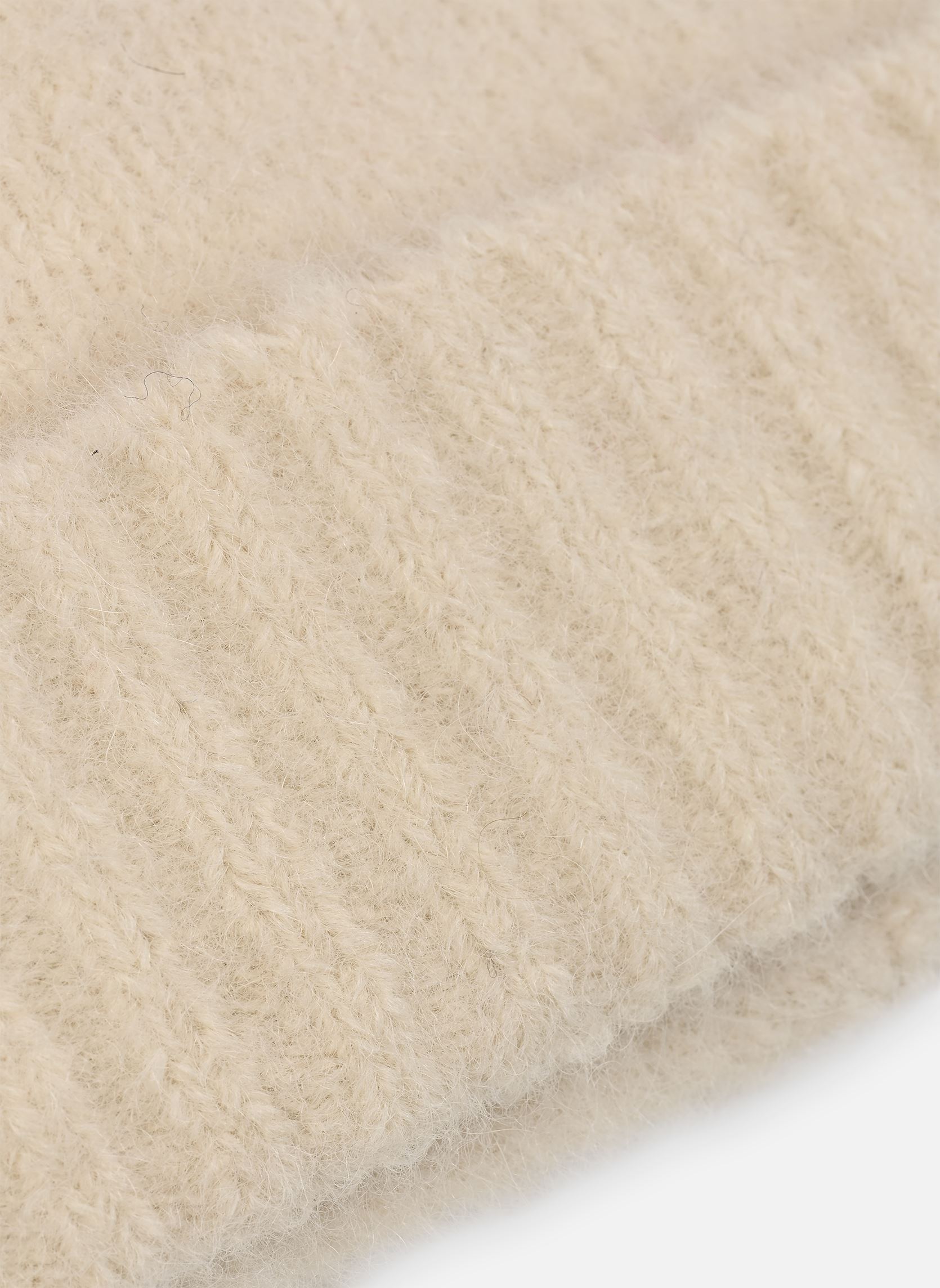Mutsen Sajeanne beanie 15425 dames wit Samsoe Samsoe Mutsen Sajeanne beanie 15425 dames wit Clear Cream