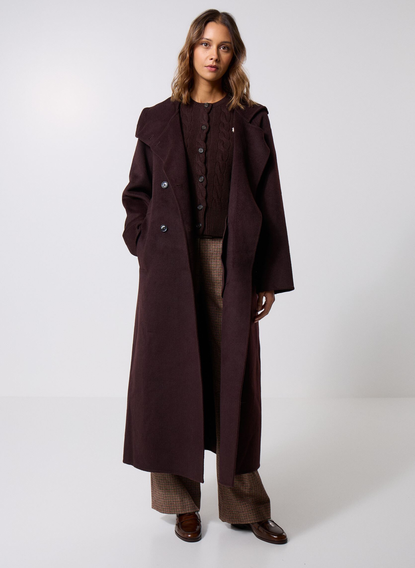 Klassieke jassen Sahanne coat 15772 dames bruin Samsoe Samsoe Klassieke jassen Sahanne coat 15772 dames bruin BLACK COFFEE
