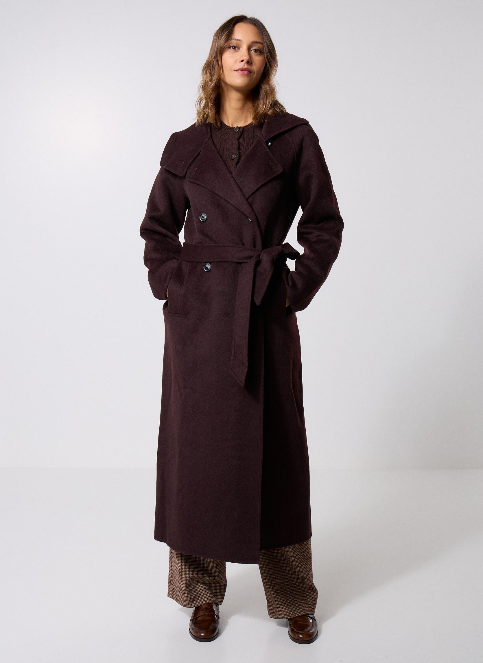 Klassieke jassen Sahanne coat 15772 dames bruin Samsoe Samsoe Klassieke jassen Sahanne coat 15772 dames bruin BLACK COFFEE