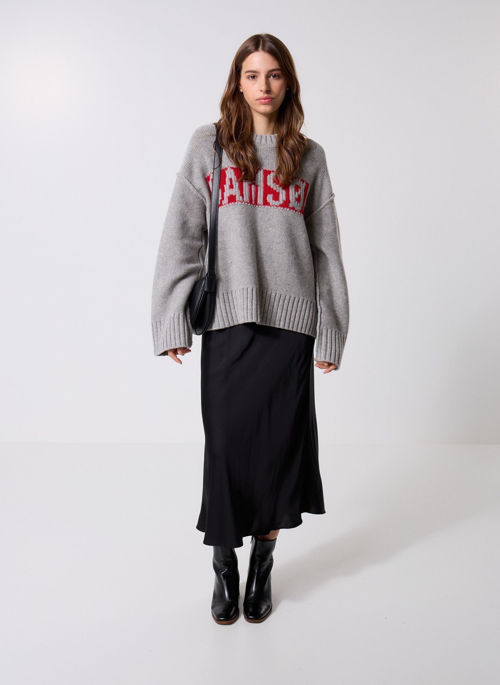 Sweater Sakeiku womance sweater 11250 dames grijs Samsoe Samsoe Sweater Sakeiku womance sweater 11250 dames grijs Grey Mel.