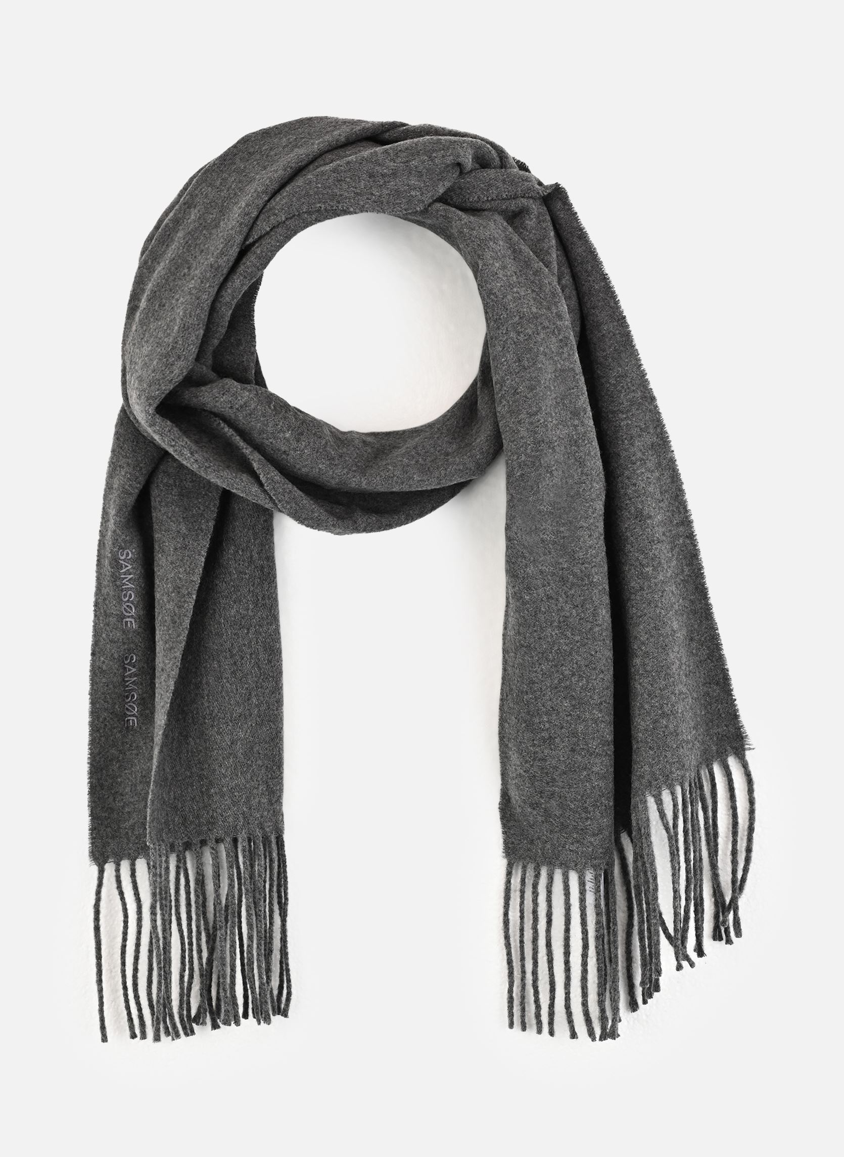 Sjaals Sajolly carf 15783 dames grijs Samsoe Samsoe Sjaals Sajolly carf 15783 dames grijs Grey Mel.