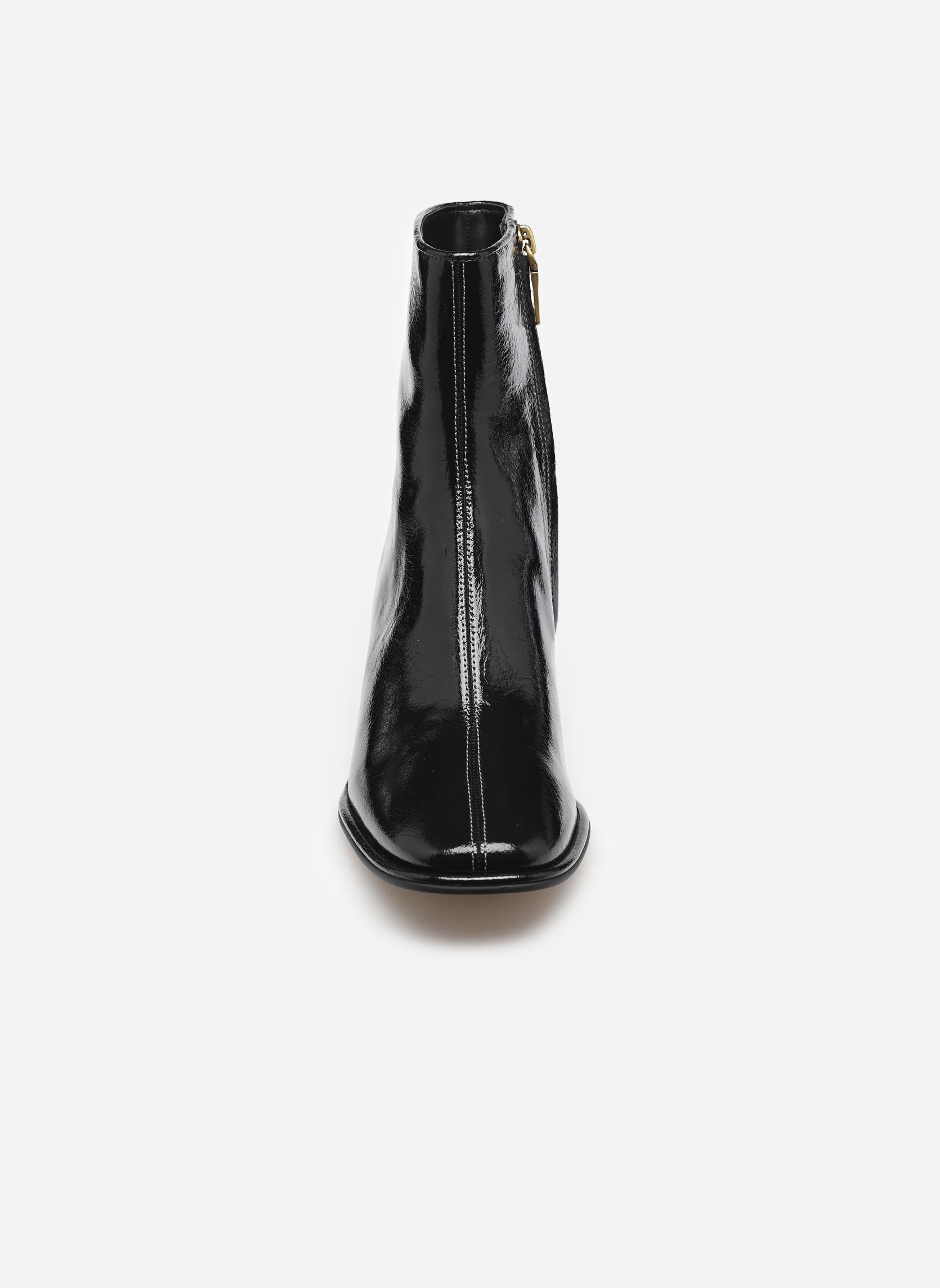 Enkellaarzen en boots gigi glazed leather bootie dames zwart Coach Enkellaarzen en boots gigi glazed leather bootie dames zwart BLACK
