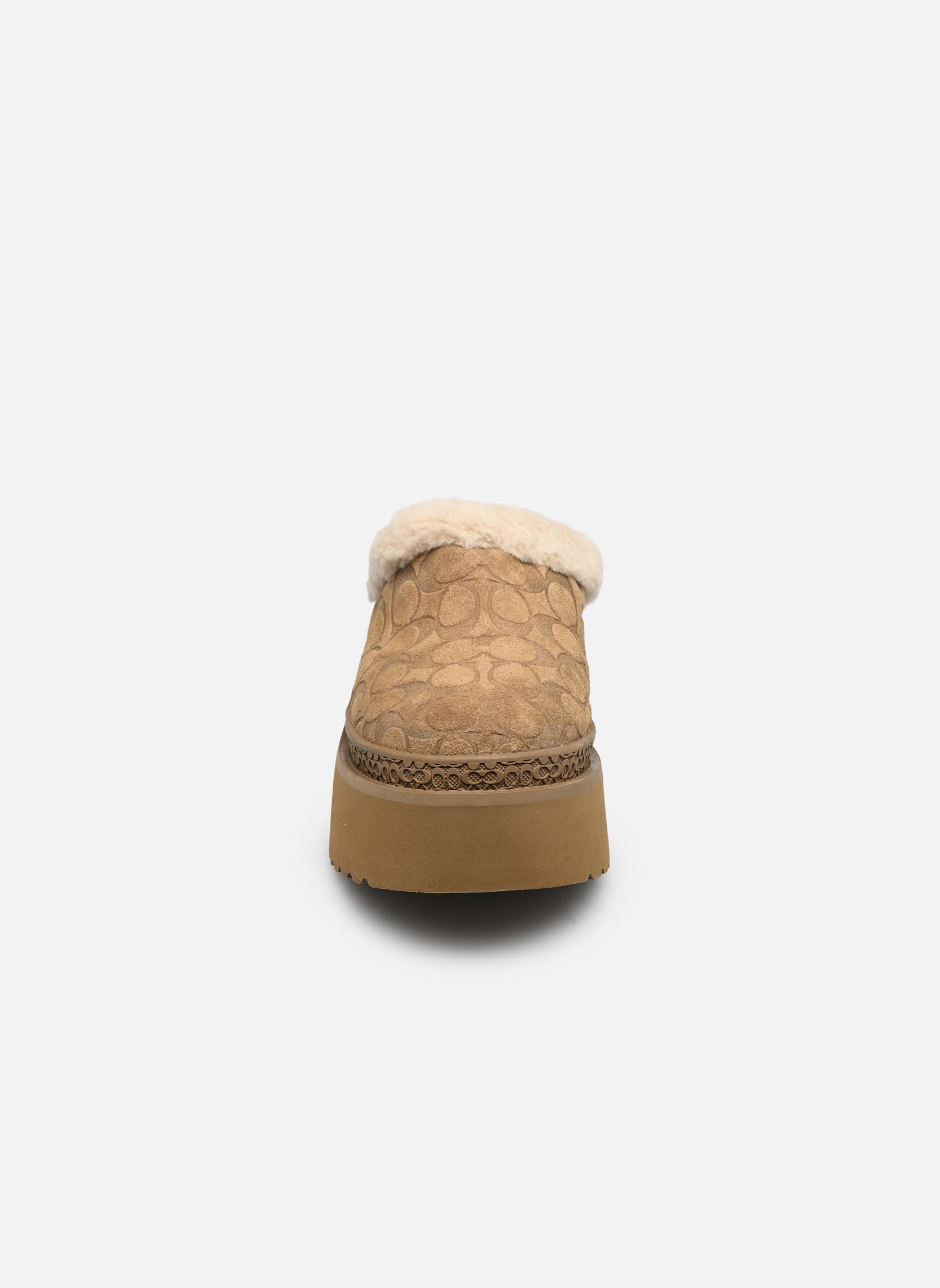 Pantoffeln cecelia signature shearling clog damen braun Coach Pantoffeln cecelia signature shearling clog damen braun TOBACCO