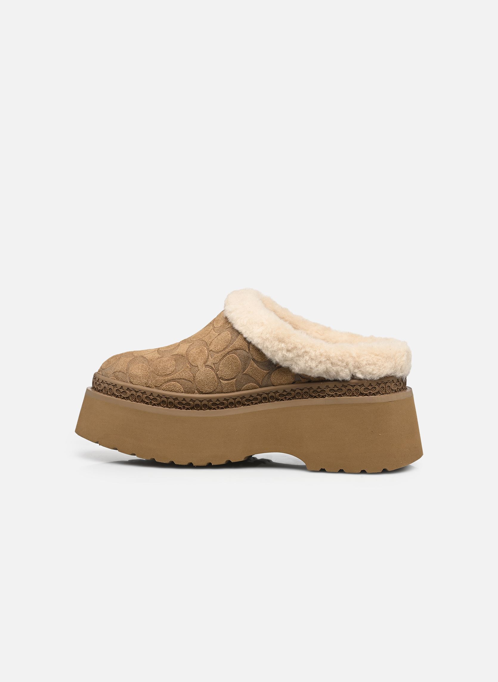 Pantoffeln cecelia signature shearling clog damen braun Coach Pantoffeln cecelia signature shearling clog damen braun TOBACCO