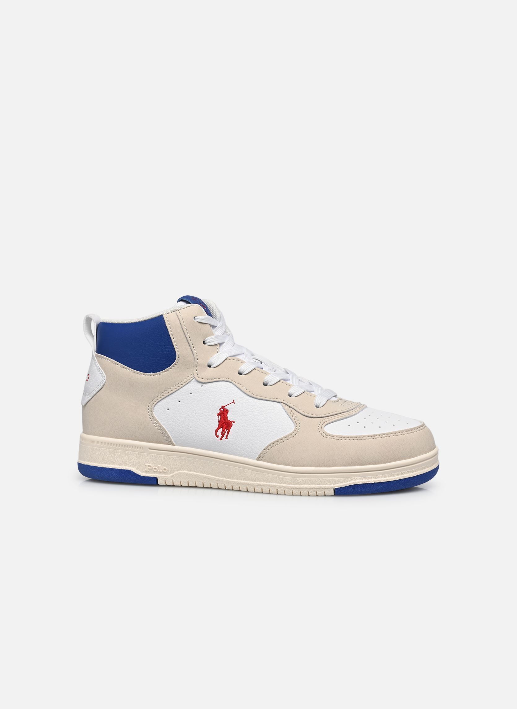 Knöchelhohe Sneaker Masters Court HI weiß Polo Ralph Lauren Knöchelhohe Sneaker Masters Court HI weiß WHITE TUMBLED/CREAM SUPER SUED