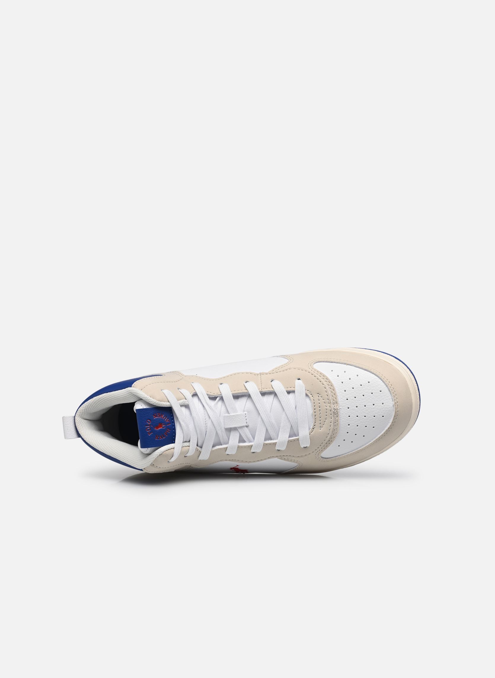 Knöchelhohe Sneaker Masters Court HI weiß Polo Ralph Lauren Knöchelhohe Sneaker Masters Court HI weiß WHITE TUMBLED/CREAM SUPER SUED
