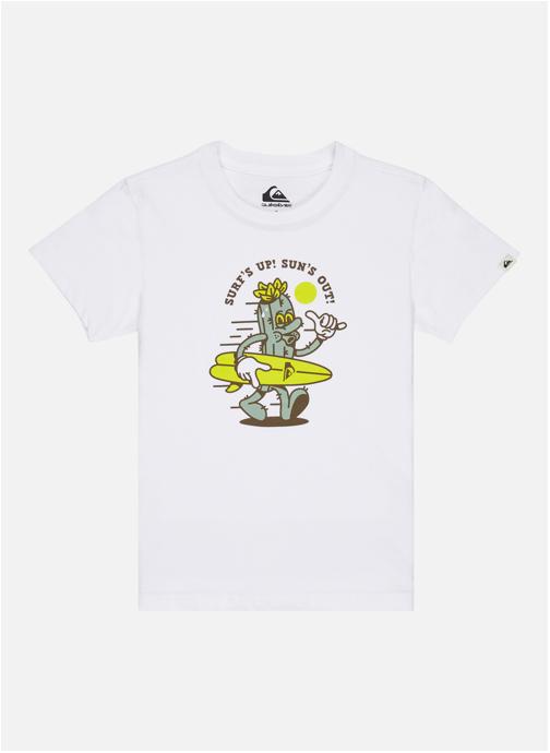Quiksilver Tee-shirts T-shirt à manches courtes EV GONE SURFING garçon blanc