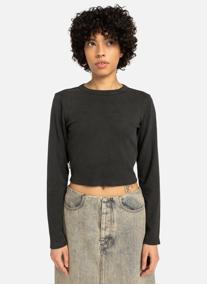 Tee-shirts T-shirt manches longues ICON CROP W femme beige