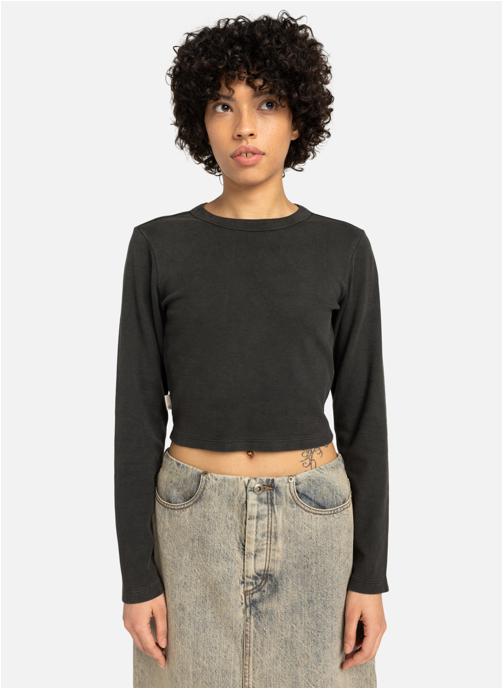 Element Tee-shirts T-shirt manches longues ICON CROP W femme noir