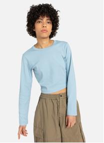 Tee-shirts T-shirt manches longues ICON CROP W femme beige