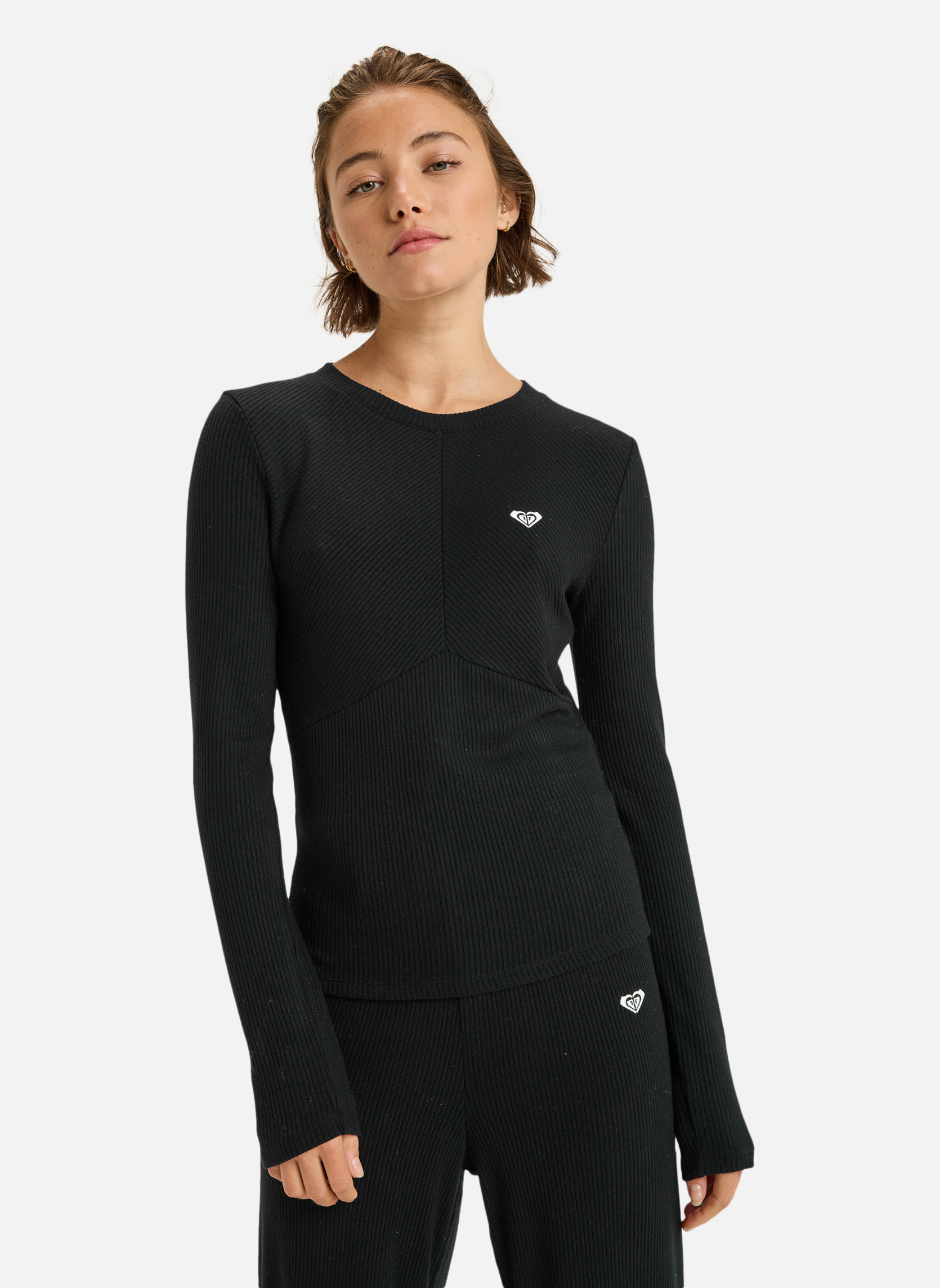 Roxy Tops Rise & Vibe New Rib femme noir | Sarenza France