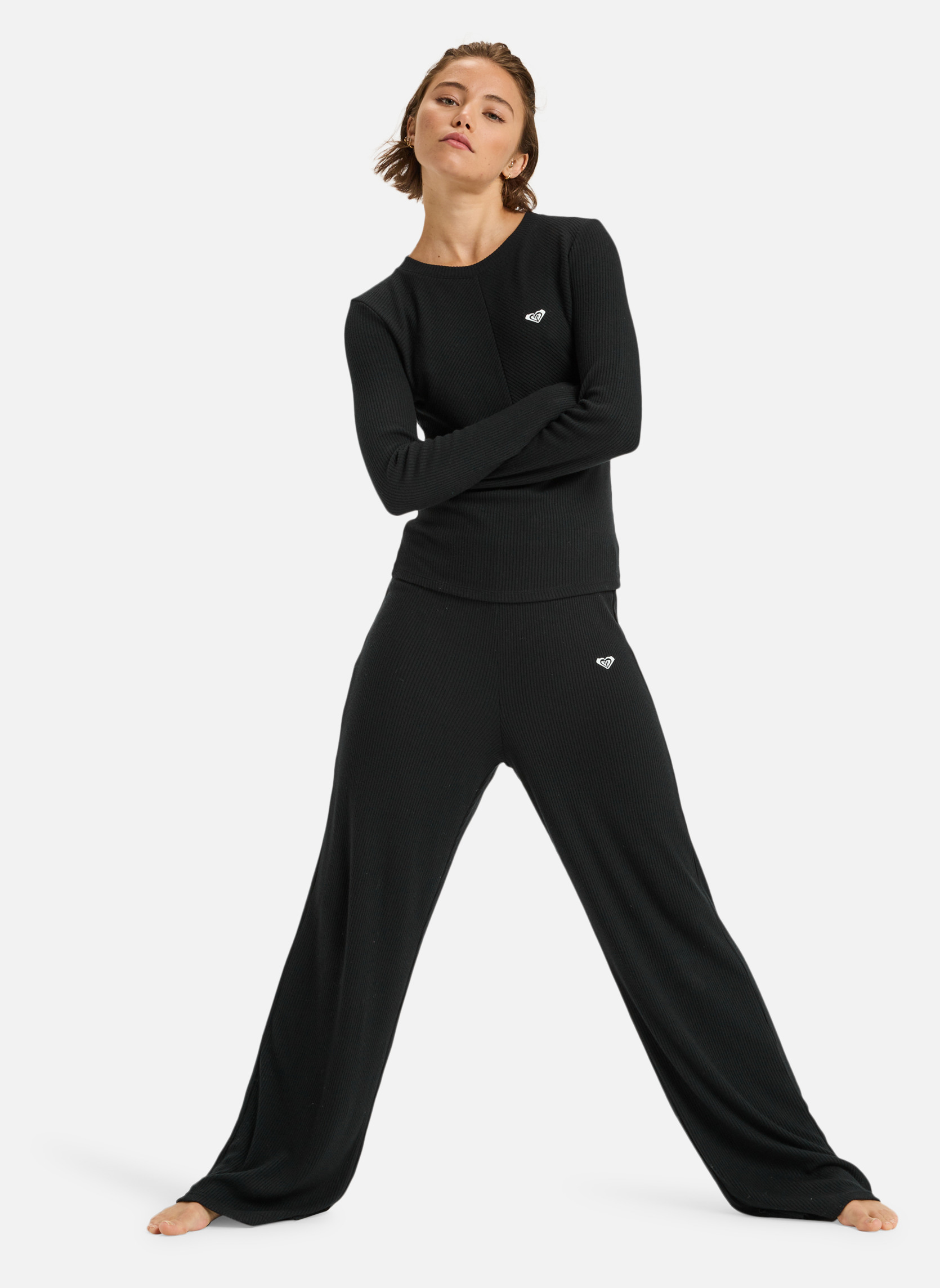 Roxy Tops Rise & Vibe New Rib femme noir | Sarenza France