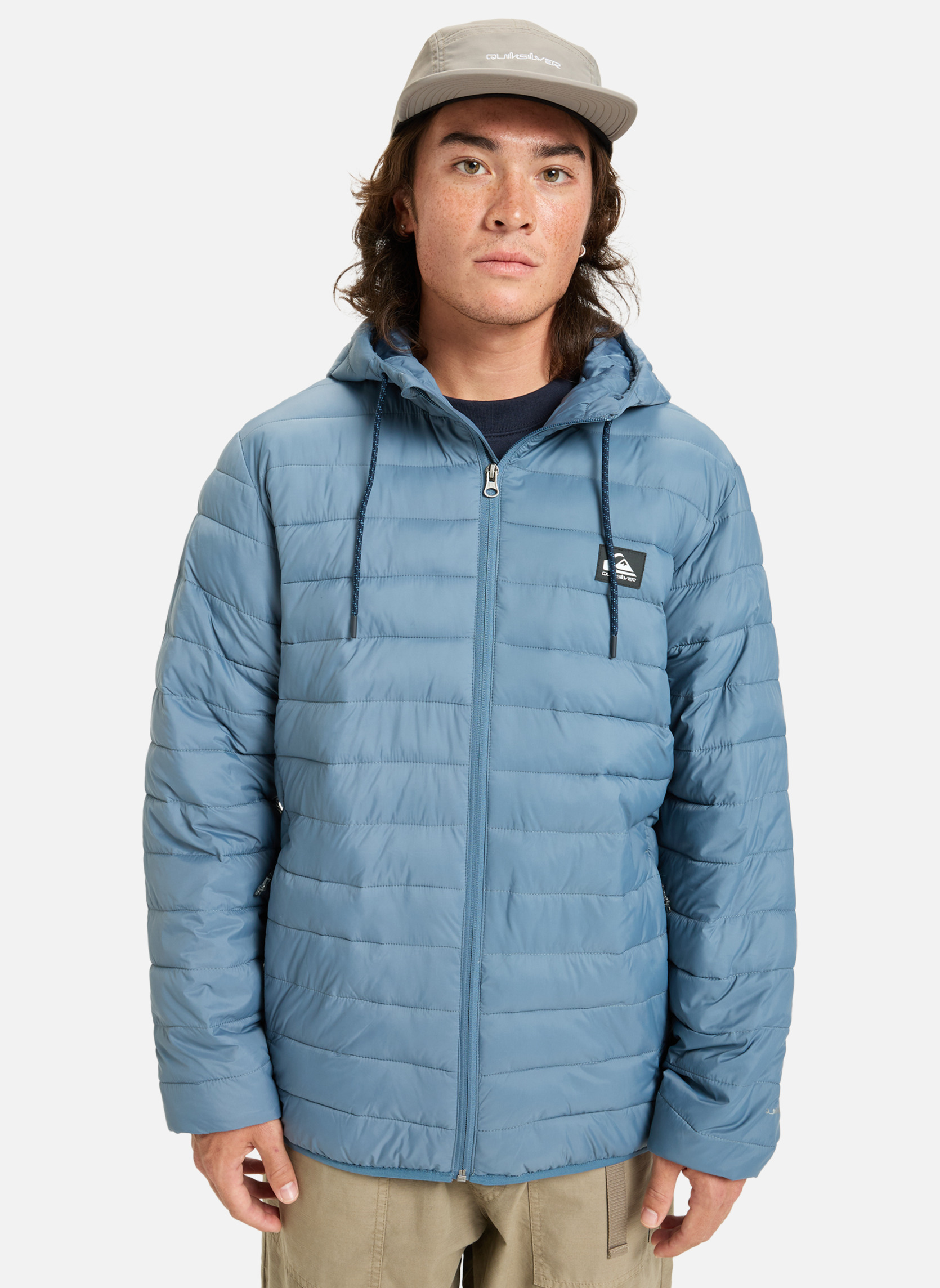 Blousons Veste isolante à capuche SCALY HOOD homme bleu Quiksilver Blousons Veste isolante à capuche SCALY HOOD homme bleu Bleu