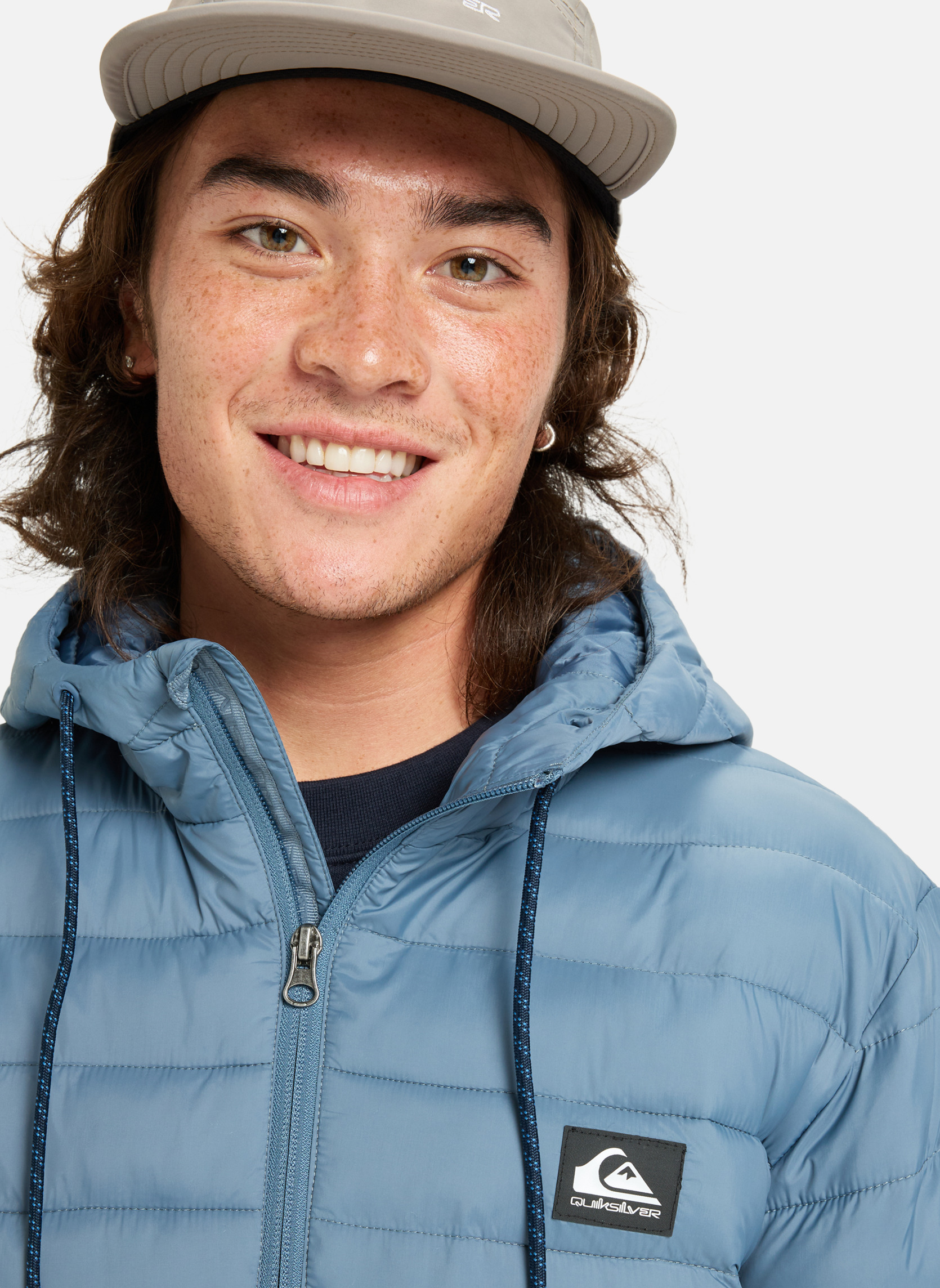 Blousons Veste isolante à capuche SCALY HOOD homme bleu Quiksilver Blousons Veste isolante à capuche SCALY HOOD homme bleu Bleu