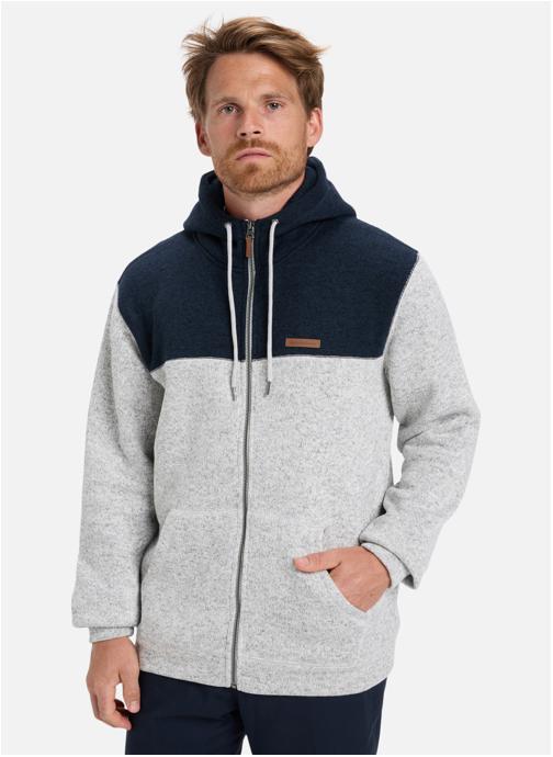 Quiksilver Sweats à capuche Keller Block Zip homme gris
