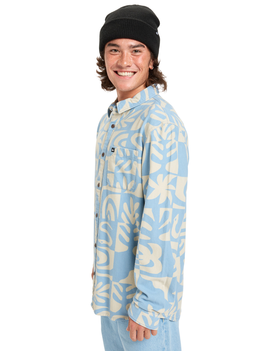 Chemises Motherfly Printed homme bleu Quiksilver Chemises Motherfly Printed homme bleu Bleu
