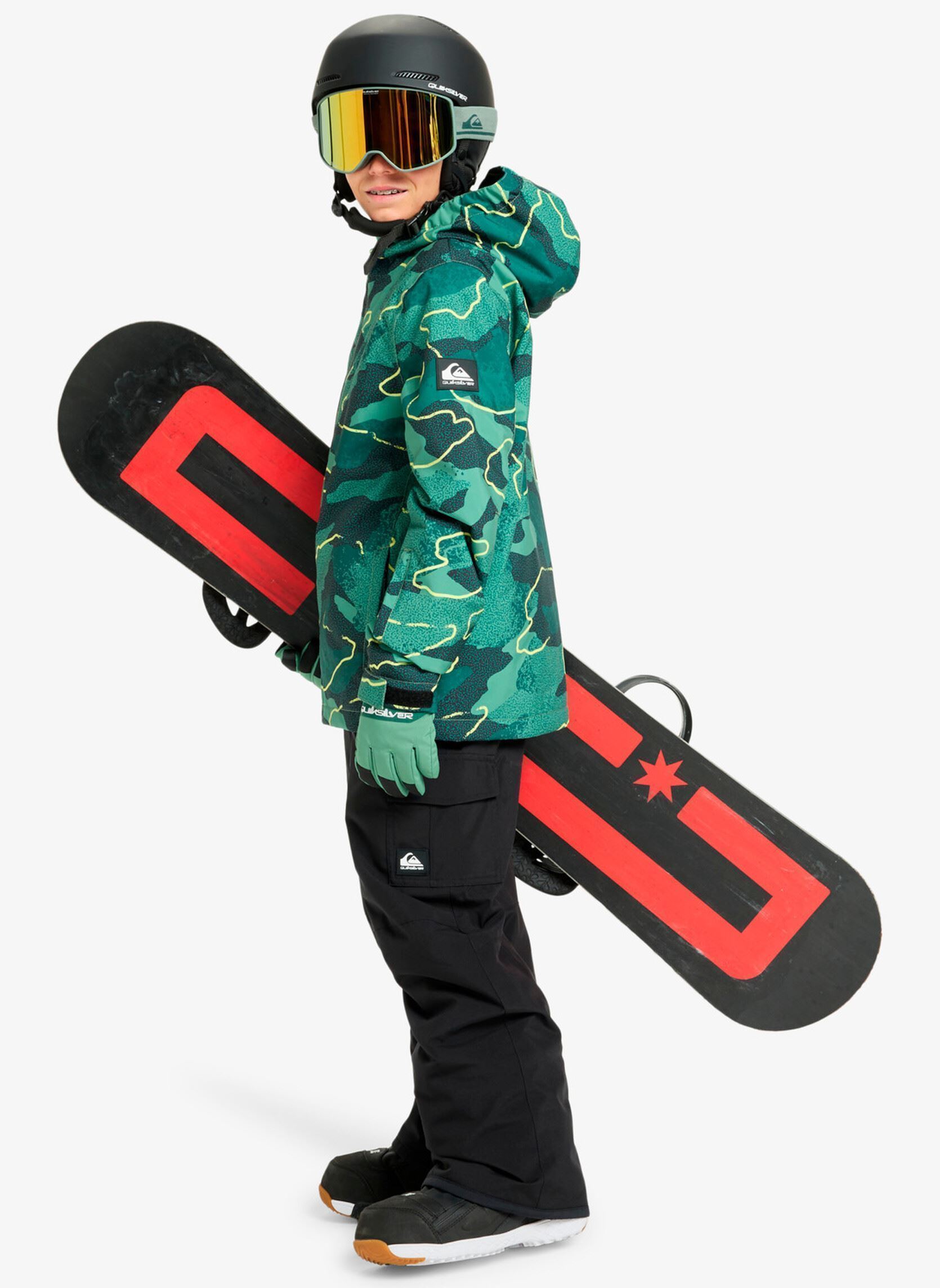 Vestes Mission Printed Youth Jk garçon vert Quiksilver Vestes Mission Printed Youth Jk garçon vert Camostrokes Trekking Green