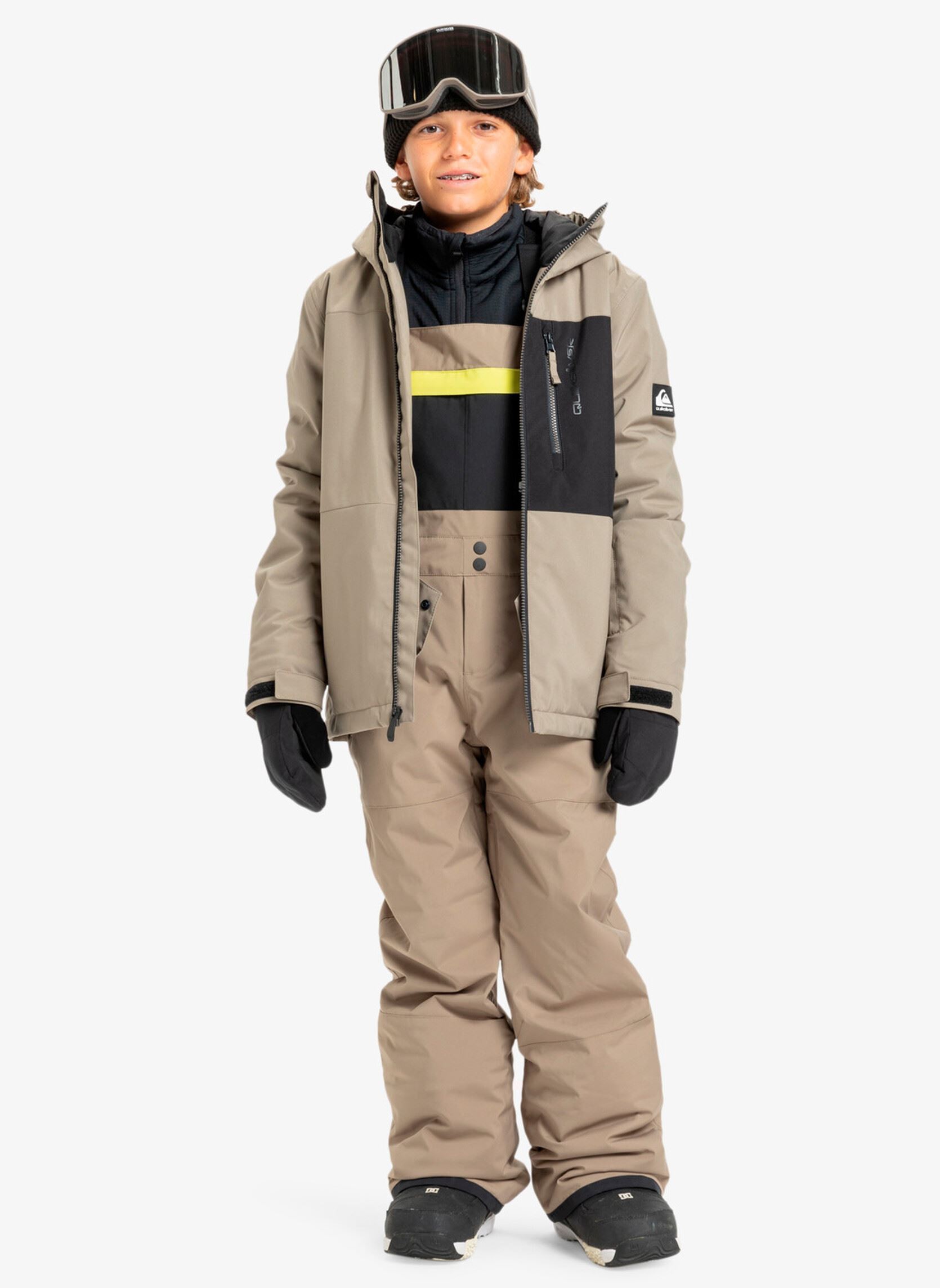 Tuinbroeken Mash Up Youth Bib jongens beige Quiksilver Tuinbroeken Mash Up Youth Bib jongens beige Fallen Rock
