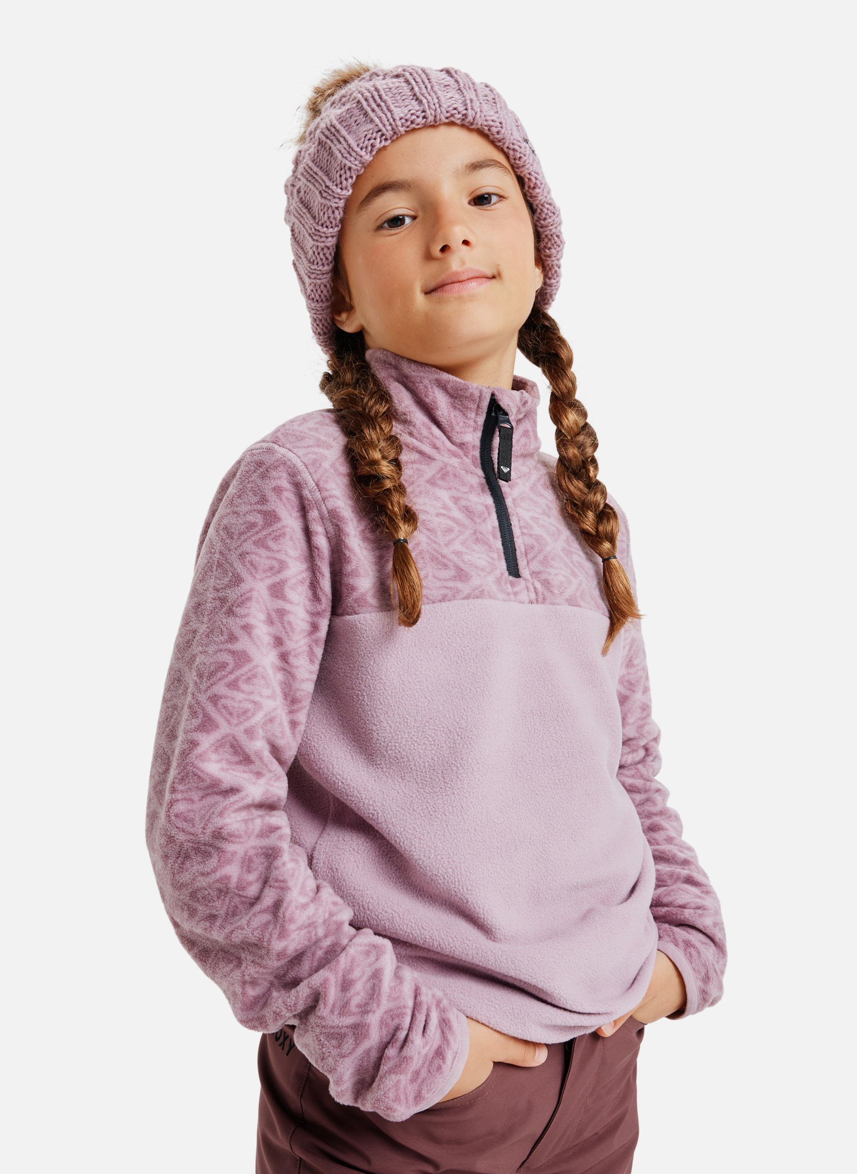Vestes polaires Whitecamp Half Zip fille rose Roxy Vestes polaires Whitecamp Half Zip fille rose Rose