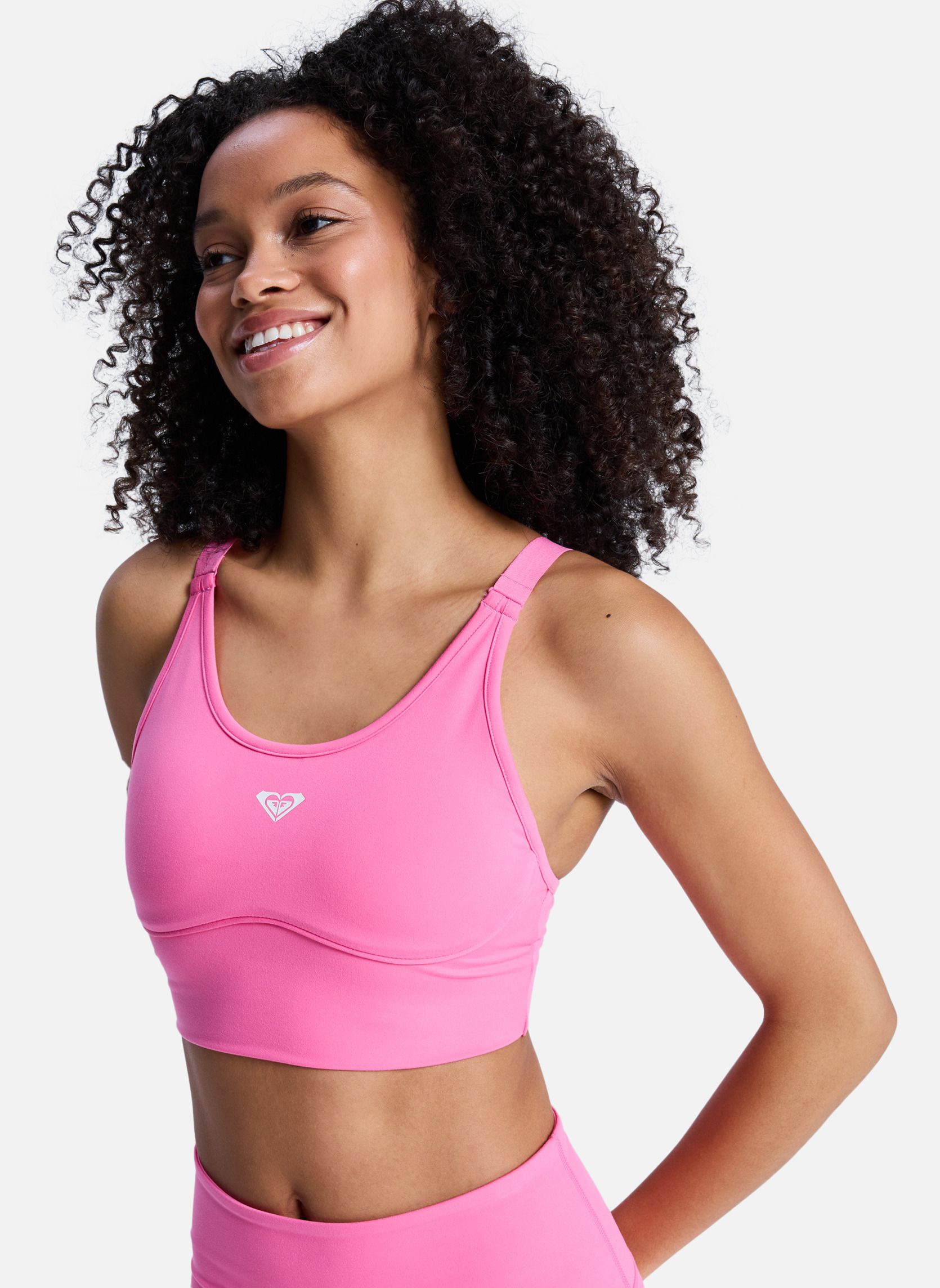 Brassières Soutien-gorge de sport HEART INTO IT ATTITUDE. femme rose Roxy Brassières Soutien-gorge de sport HEART INTO IT ATTITUDE. femme rose Rose