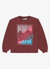 Sweaters met rits Lineup Crew Brushed Rg meisjes bordeaux Roxy Sweaters met rits Lineup Crew Brushed Rg meisjes bordeaux HUCKLEBERRY