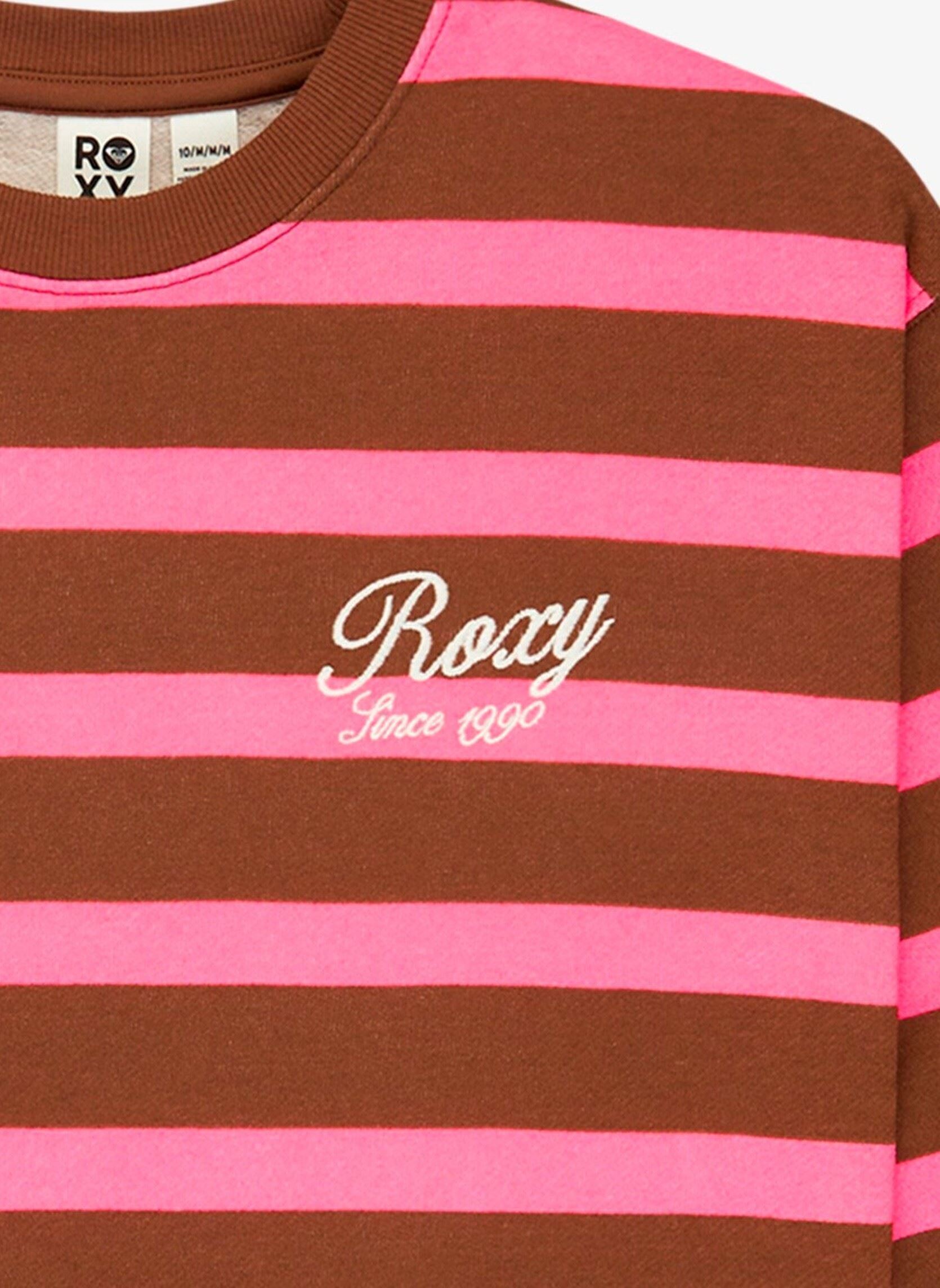 Sweats zippés Little Things Crew fille marron Roxy Sweats zippés Little Things Crew fille marron TIRAMISU STRICTLY STRIPE