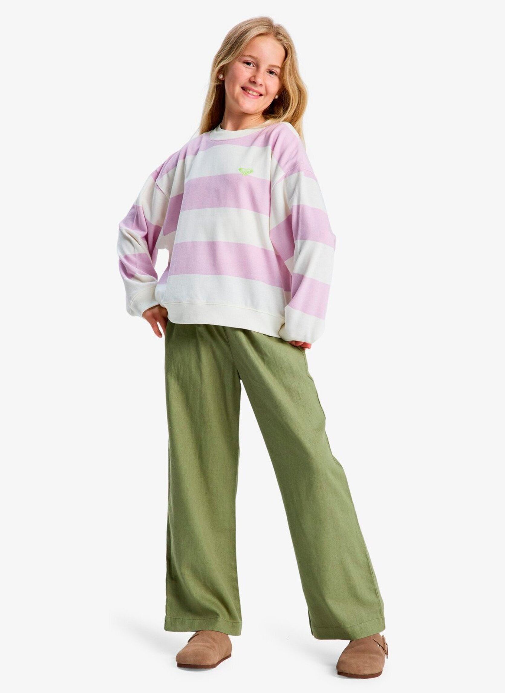 Sweats zippés Little Things Crew fille violet Roxy Sweats zippés Little Things Crew fille violet CROCUS PETAL STRICTLY STRIPE