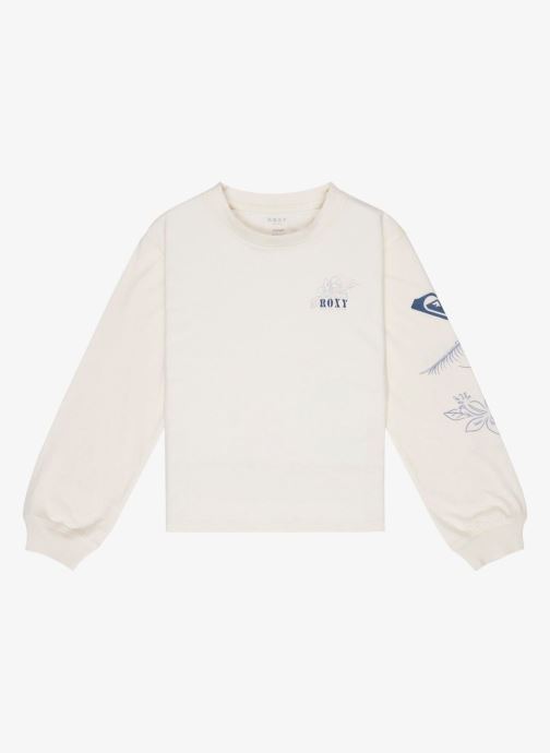 Roxy T-shirt a maniche lunghe Orchidregular Go Ls bambina bianco