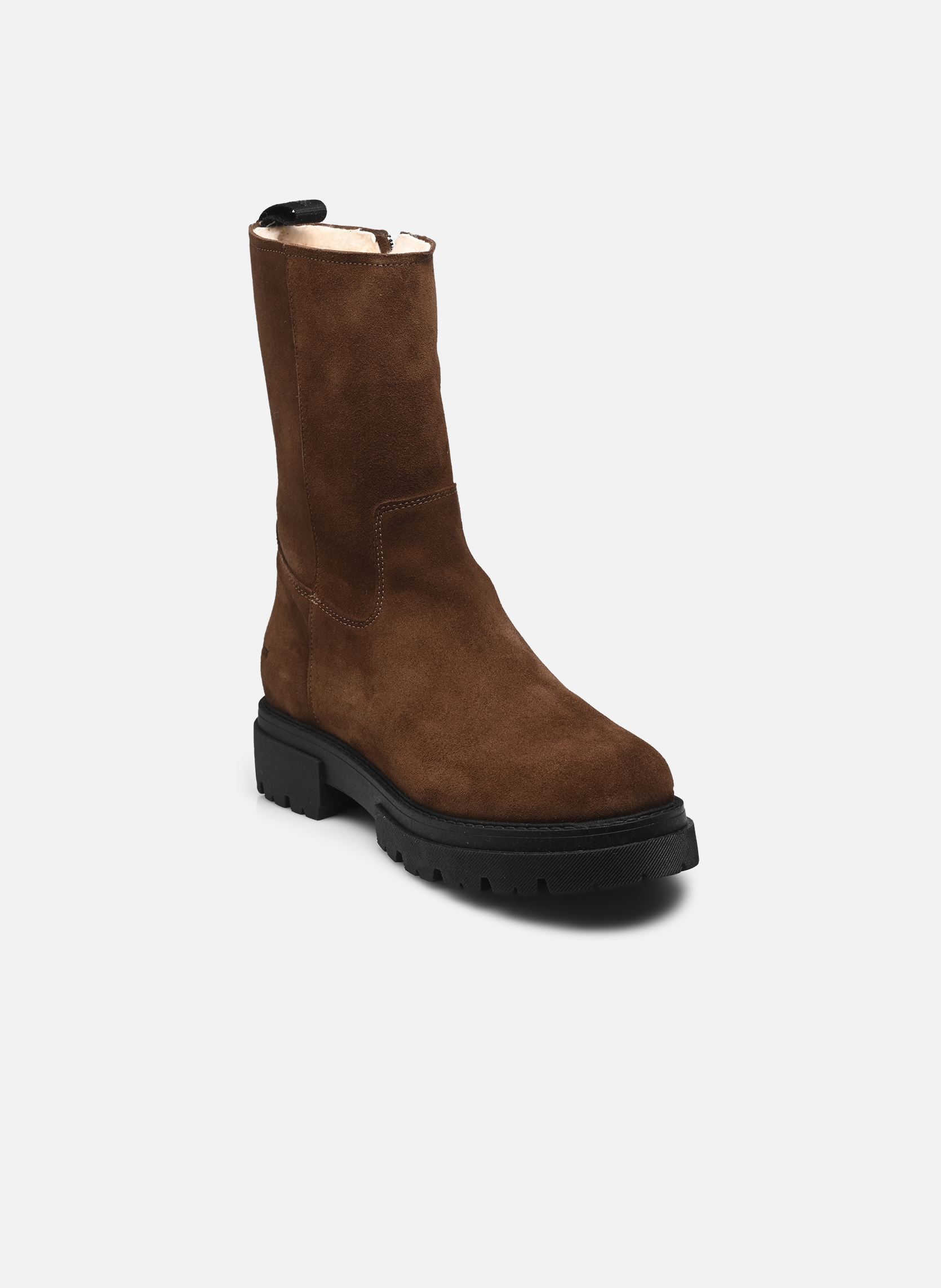 Gevoerde enkellaarsjes AL469 dames bruin Blackstone Gevoerde enkellaarsjes AL469 dames bruin CHOCOLATE