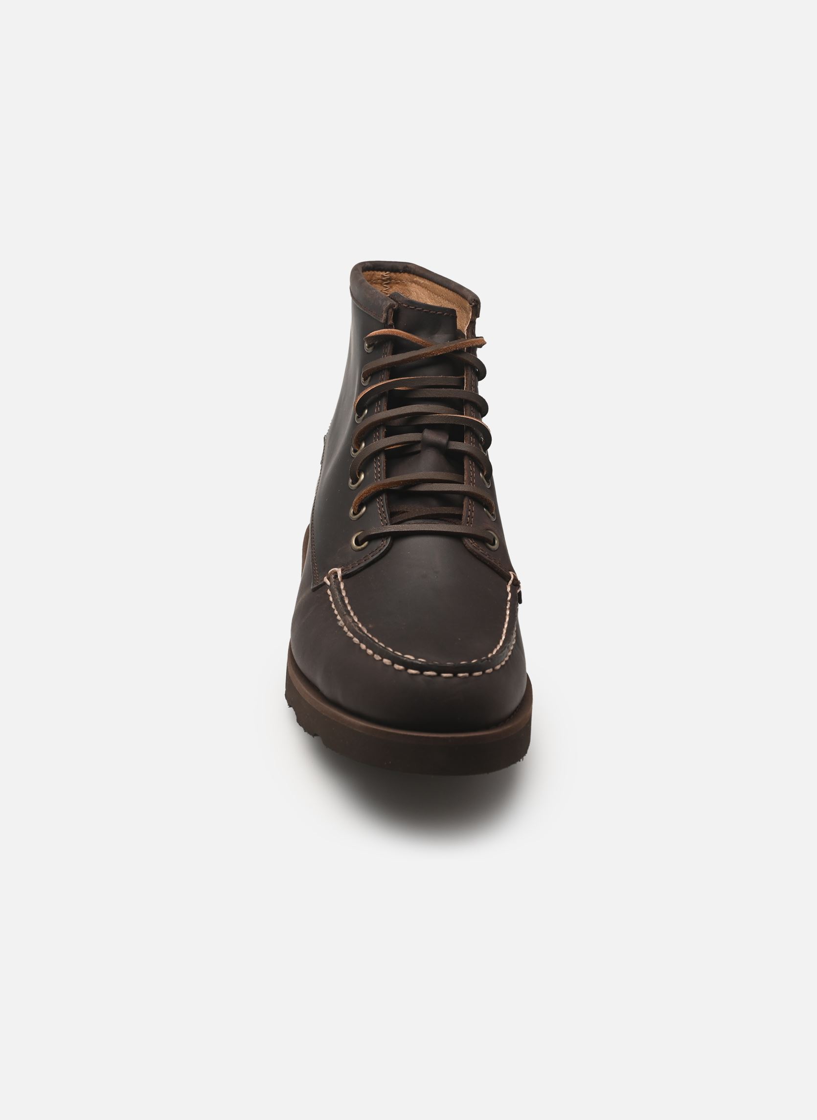 Chaussures Basses Sebago Koala Sanehorse 711219W - Cuir Pull-Up Marron Foncé - Semelle Caoutchouc - 7