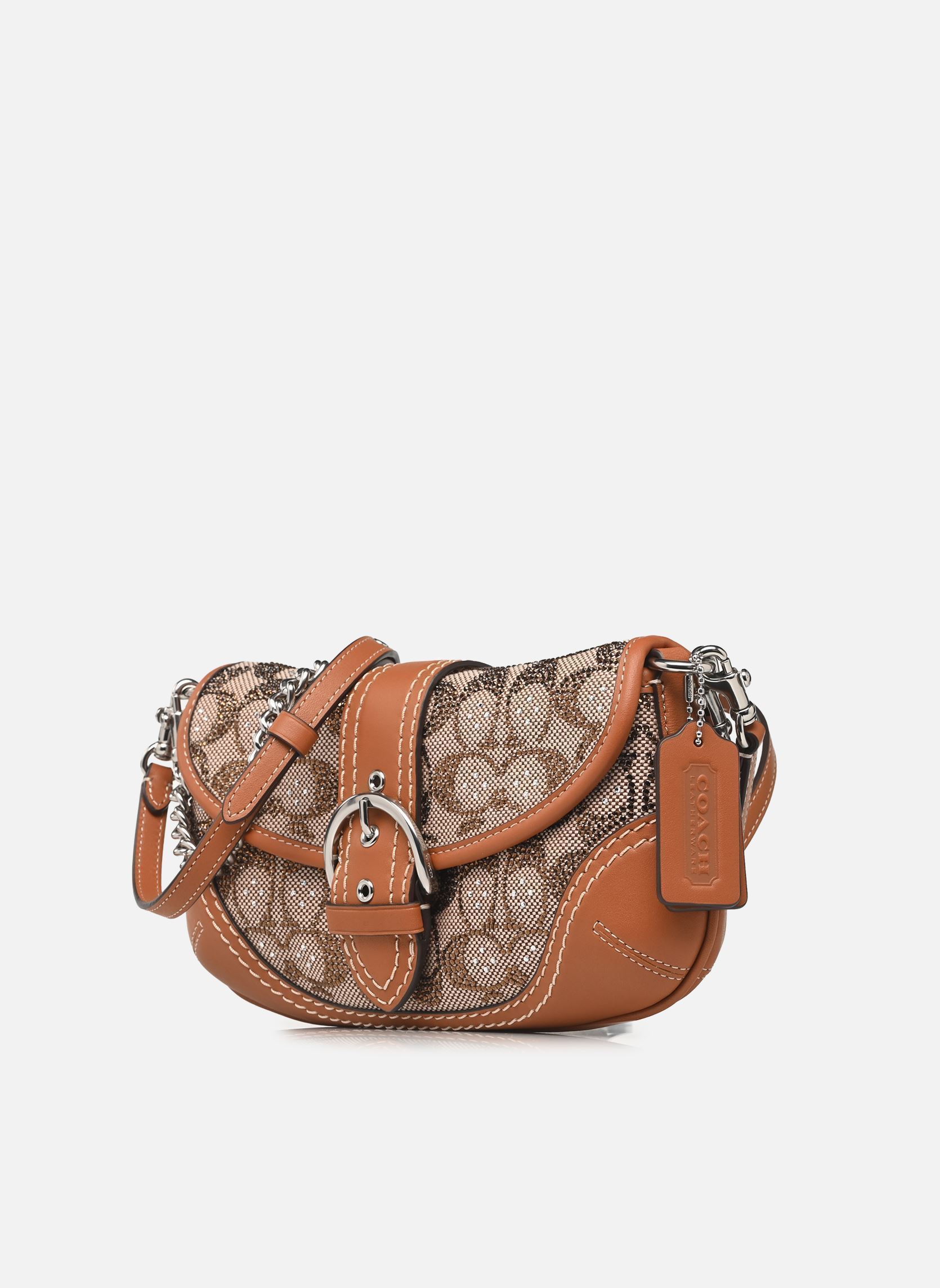 Sacs bandoulière Crystal Signature Jacquard Soho Bag 25 femme beige Coach Sacs bandoulière Crystal Signature Jacquard Soho Bag 25 femme beige LH/BURNISHED AMBER