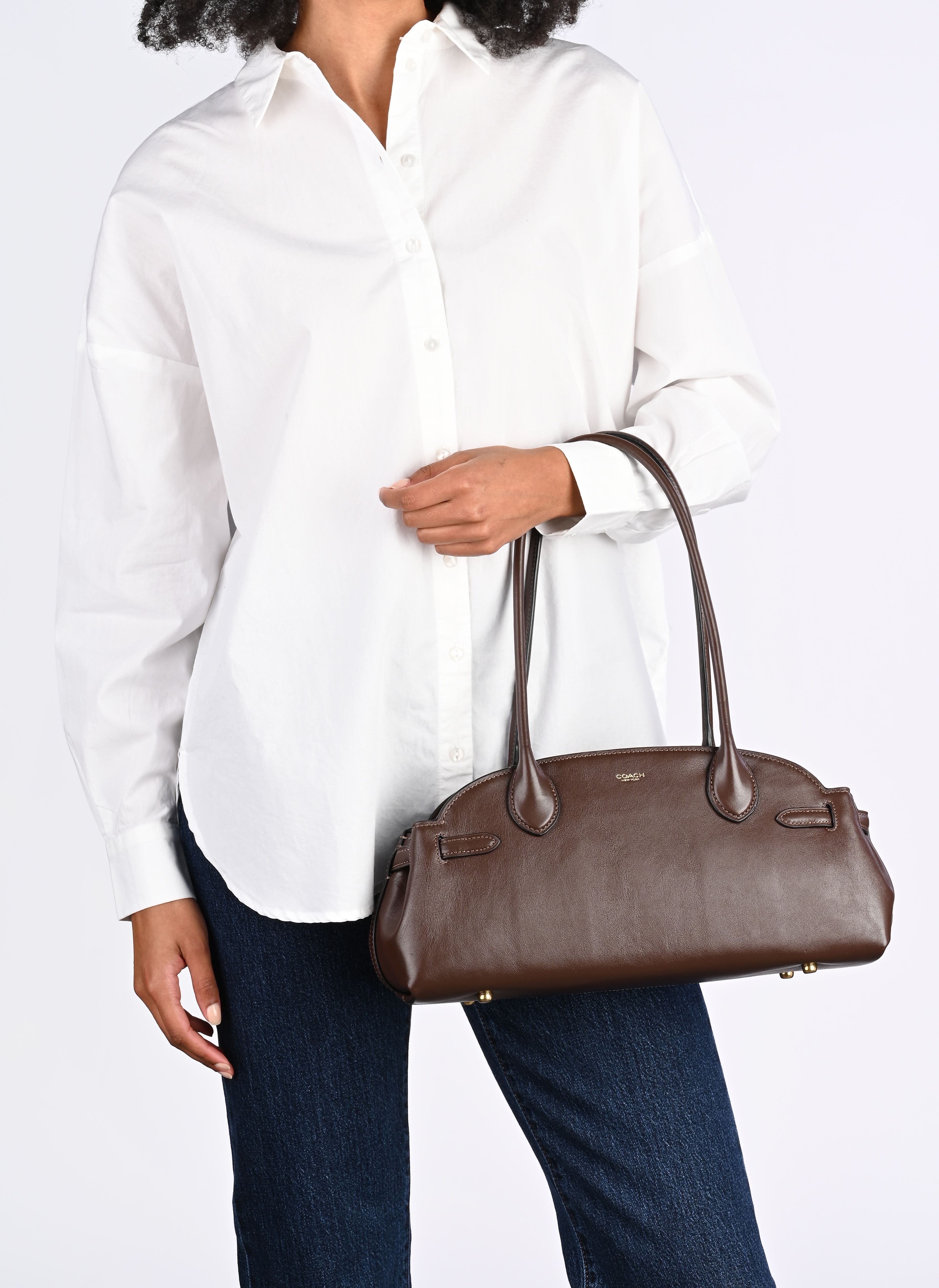 Umhängetaschen Glazed Leather Empire Carryall 34 damen braun Coach Umhängetaschen Glazed Leather Empire Carryall 34 damen braun B4/Maple