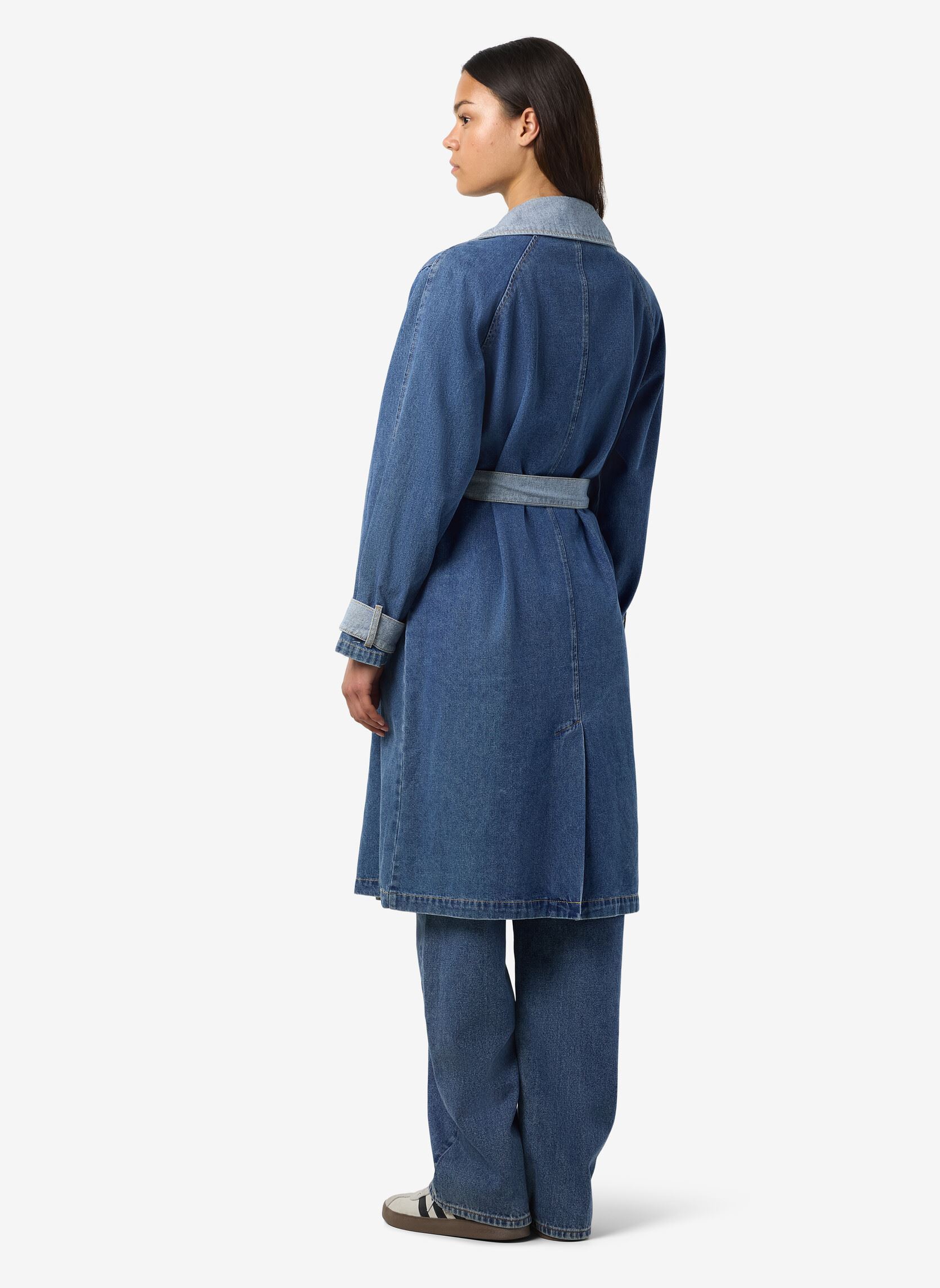 Trench-coats NMARIZONA DENIM TRENCHCOAT DD femme bleu Noisy May Trench-coats NMARIZONA DENIM TRENCHCOAT DD femme bleu Dark Blue Denim