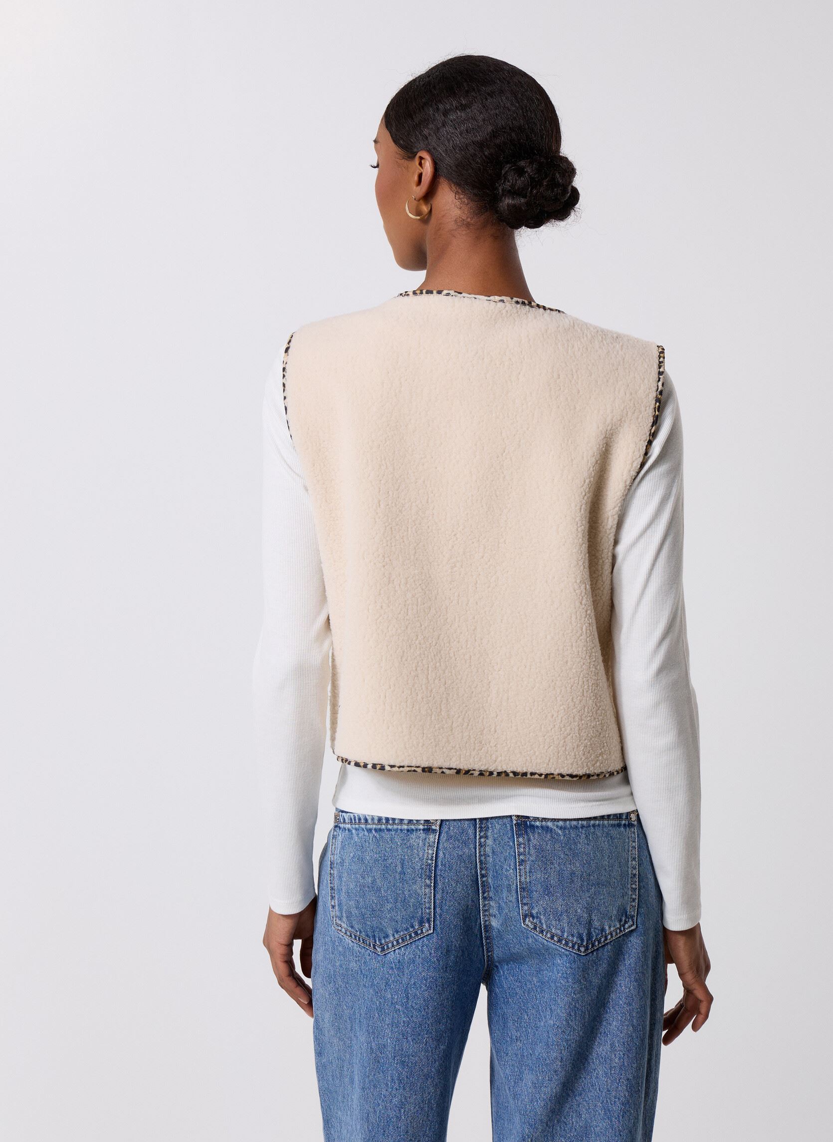 Gilets NMFUZZY S/L TIE PLACKET VEST femme beige Noisy May Gilets NMFUZZY S/L TIE PLACKET VEST femme beige Birch