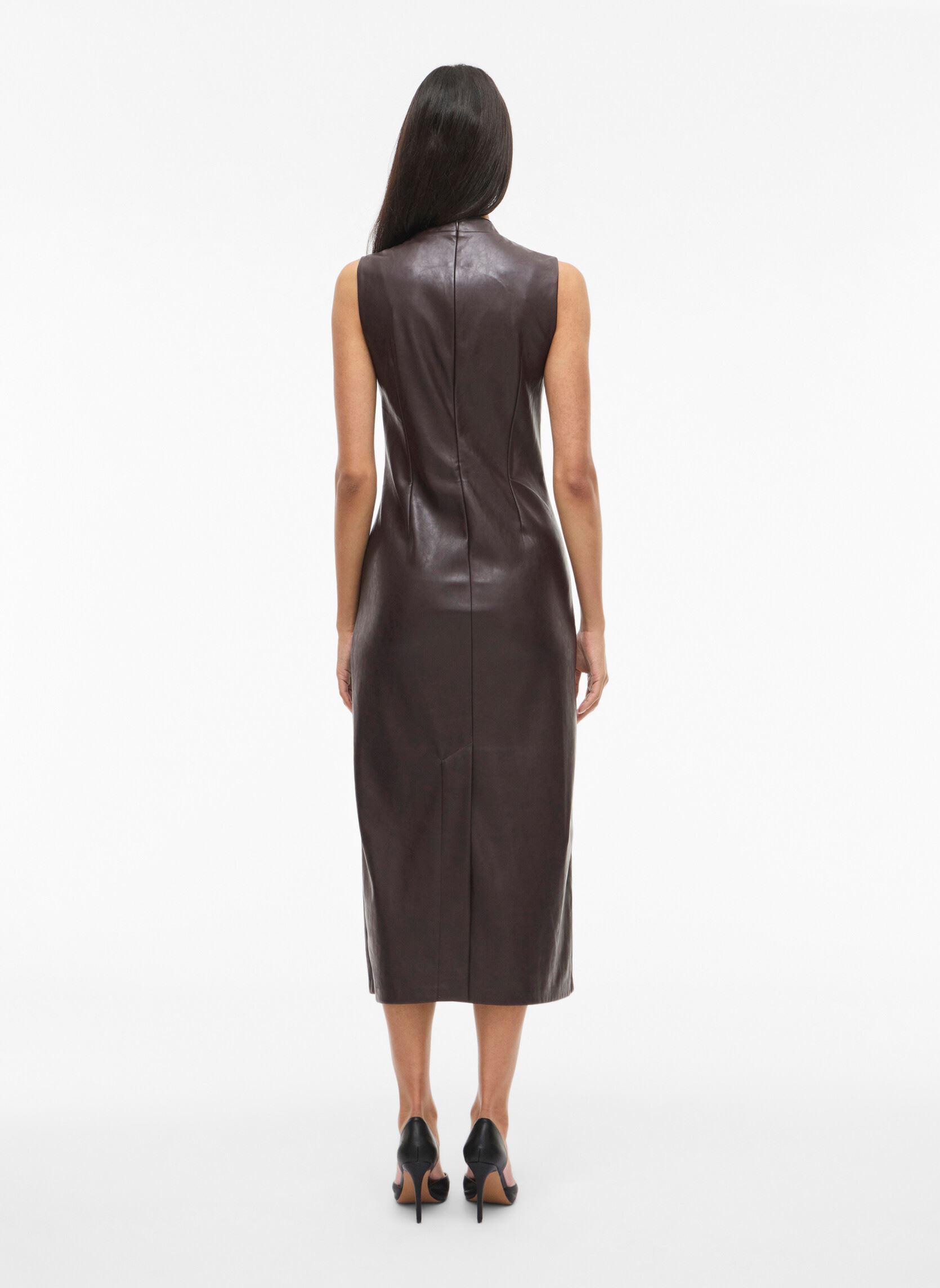Kleider VIELANA S/L MIDI DRESS damen braun Vila Kleider VIELANA S/L MIDI DRESS damen braun COFFEE BEAN