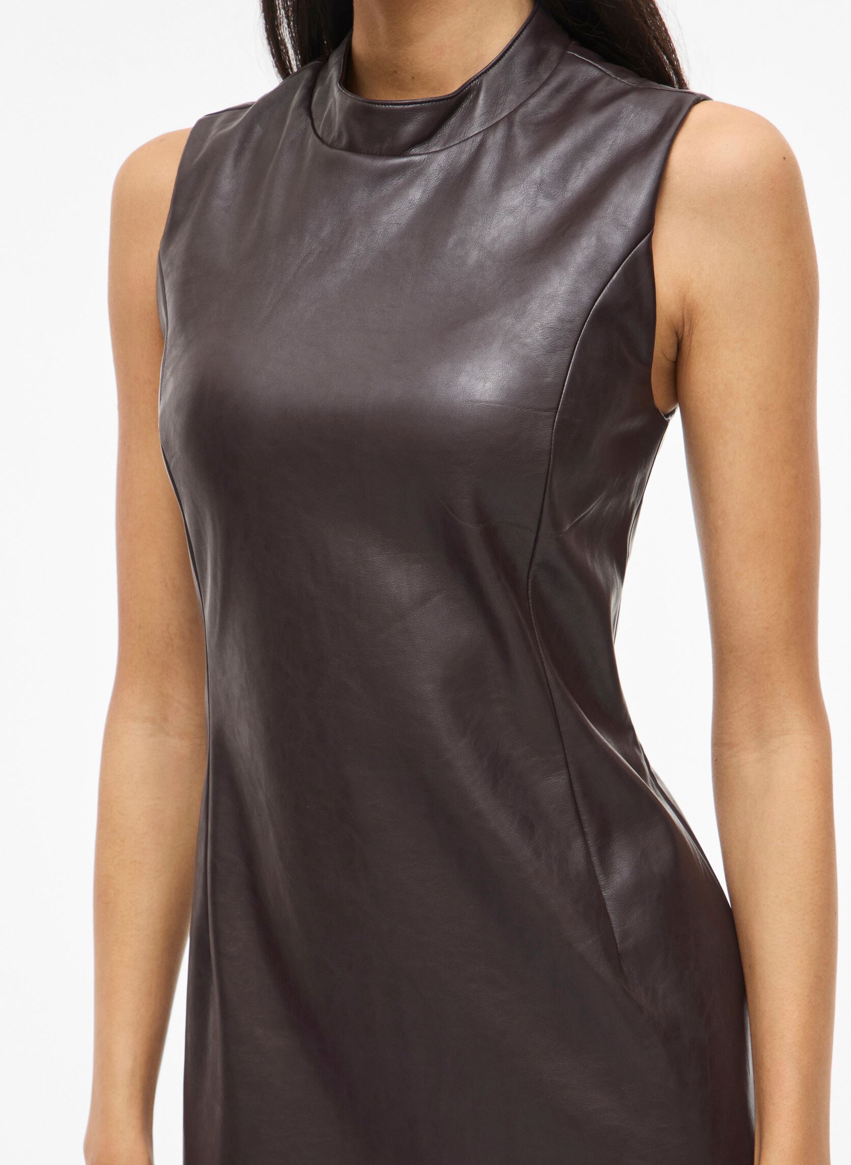 Vila - Viemily S/L Midi Dress - 5163911 Coffee Bean